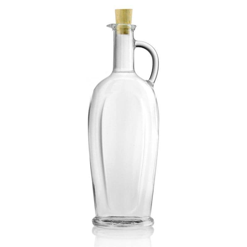 500 ml Glasflasche 'Eleganta', oval, Mündung: Kork