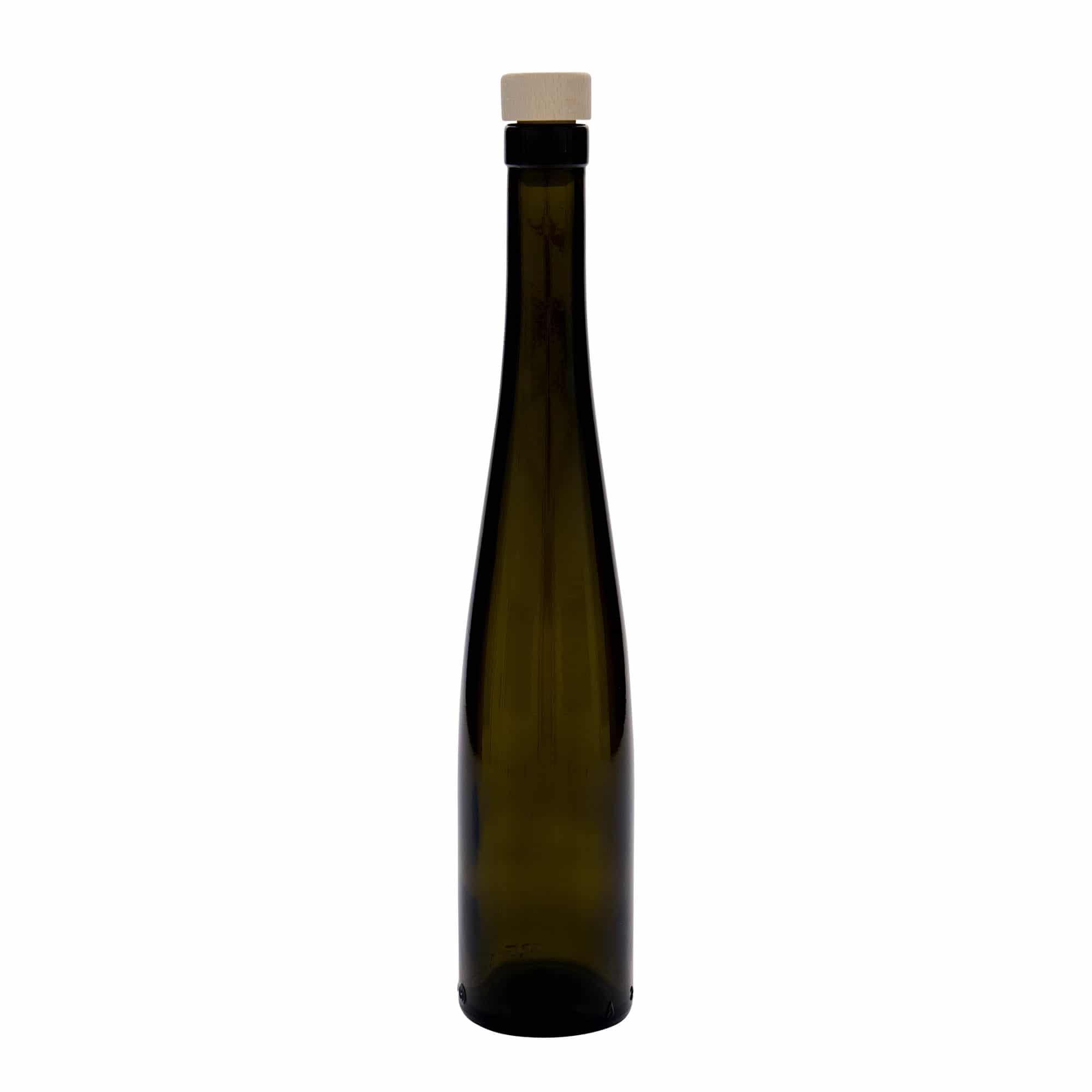 375 ml Glasflasche 'Weinschlegel', antikgrün, Mündung: Kork