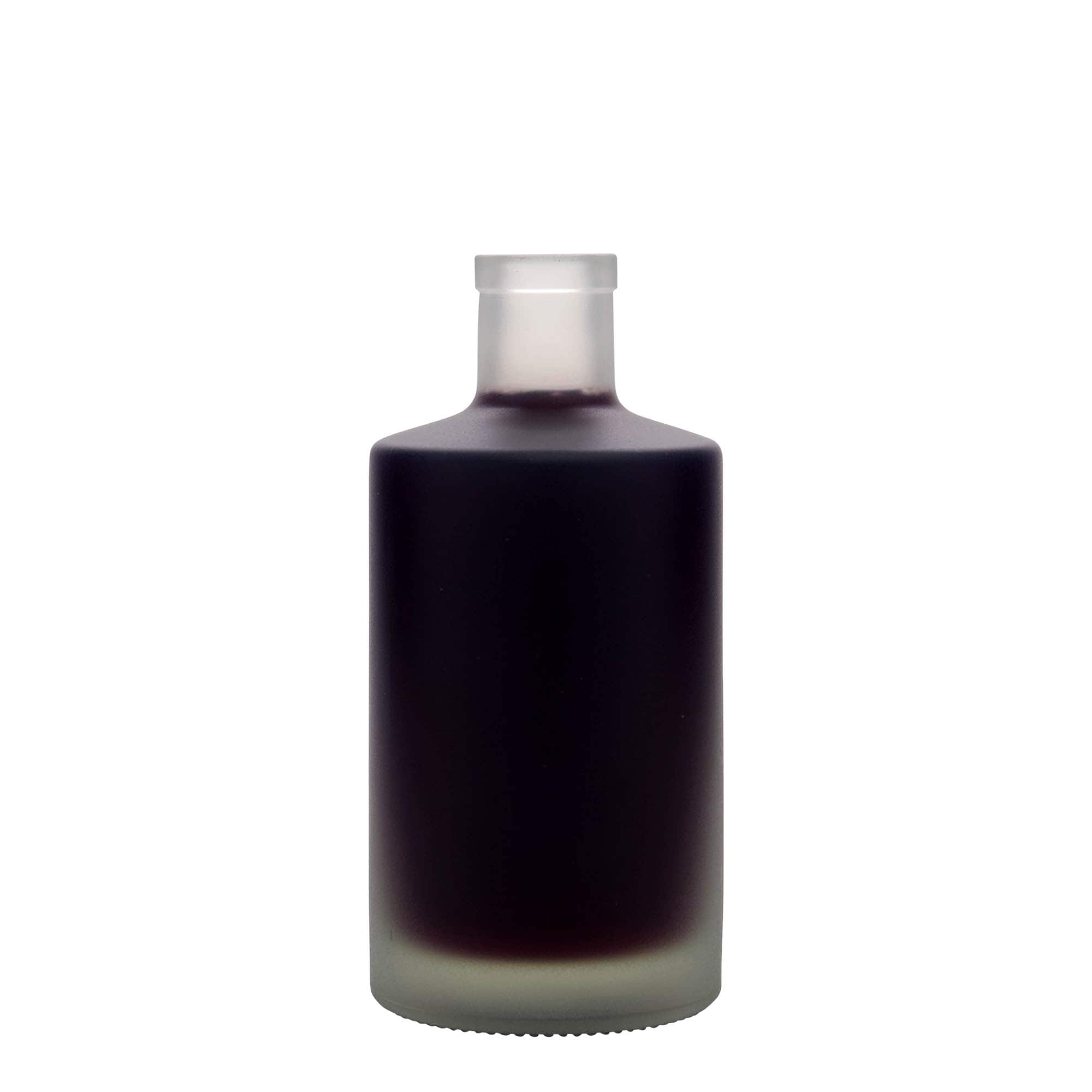 500 ml Glasflasche 'Caroline', geeist, Mündung: Kork