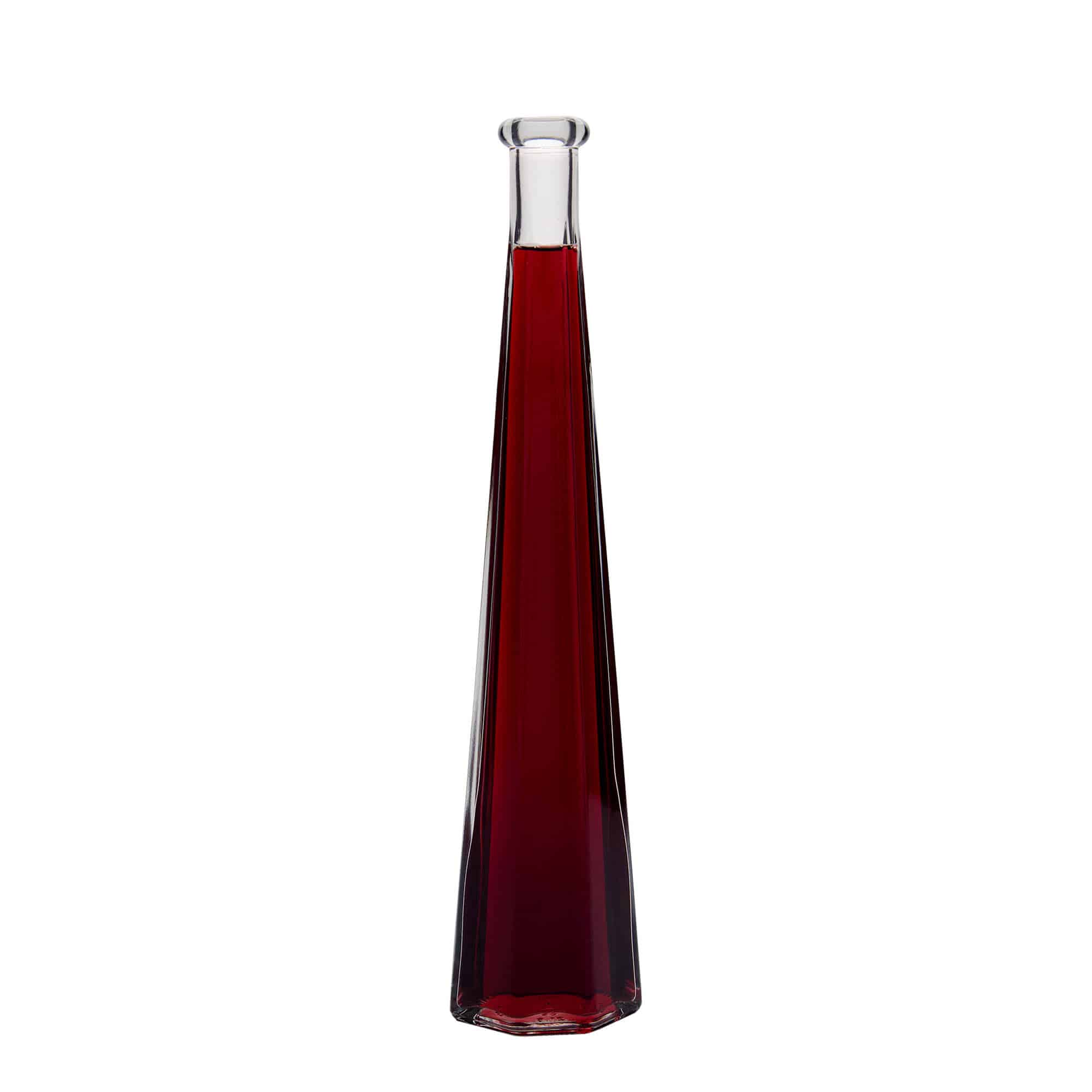 200 ml Glasflasche 'Dama Sexta', sechseckig, Mündung: Kork 200 ml Glasflasche 'Dama Sexta', sechseckig, Mündung: Kork