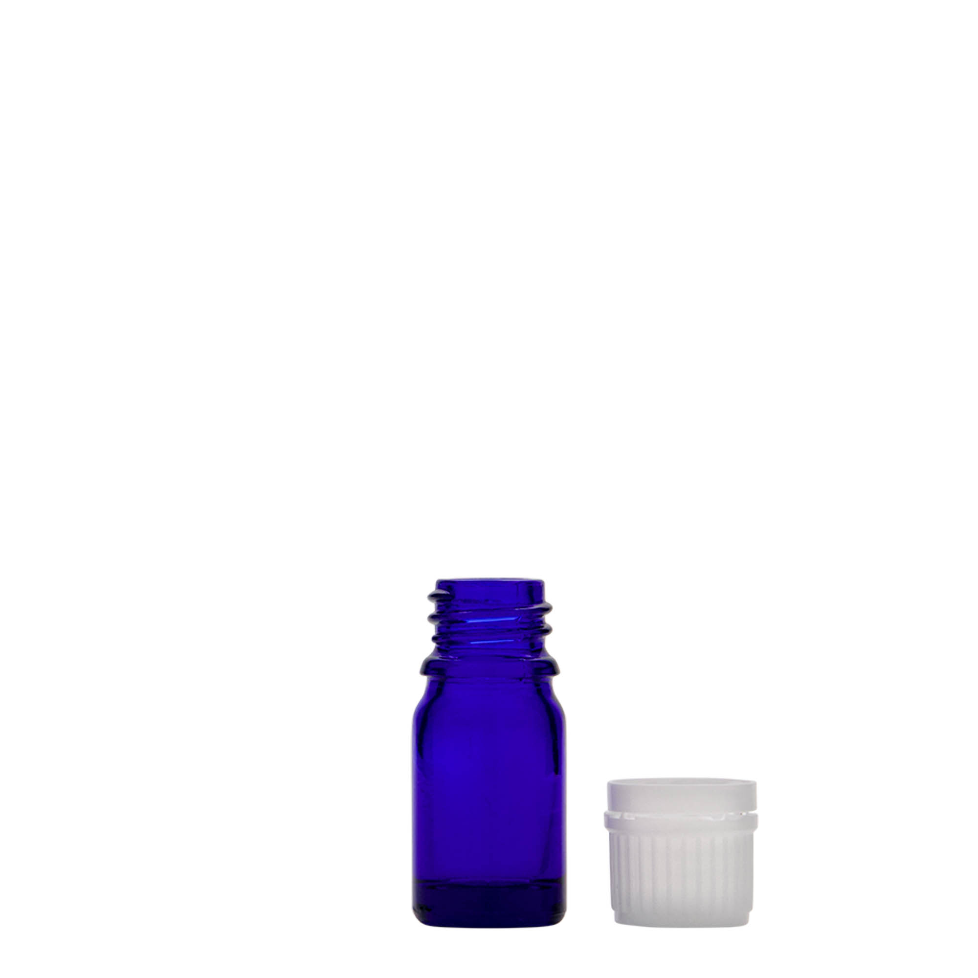 5 ml Medizinflasche, Glas, royalblau, Mündung: DIN 18 5 ml Medizinflasche, Glas, royalblau, Mündung: DIN 18