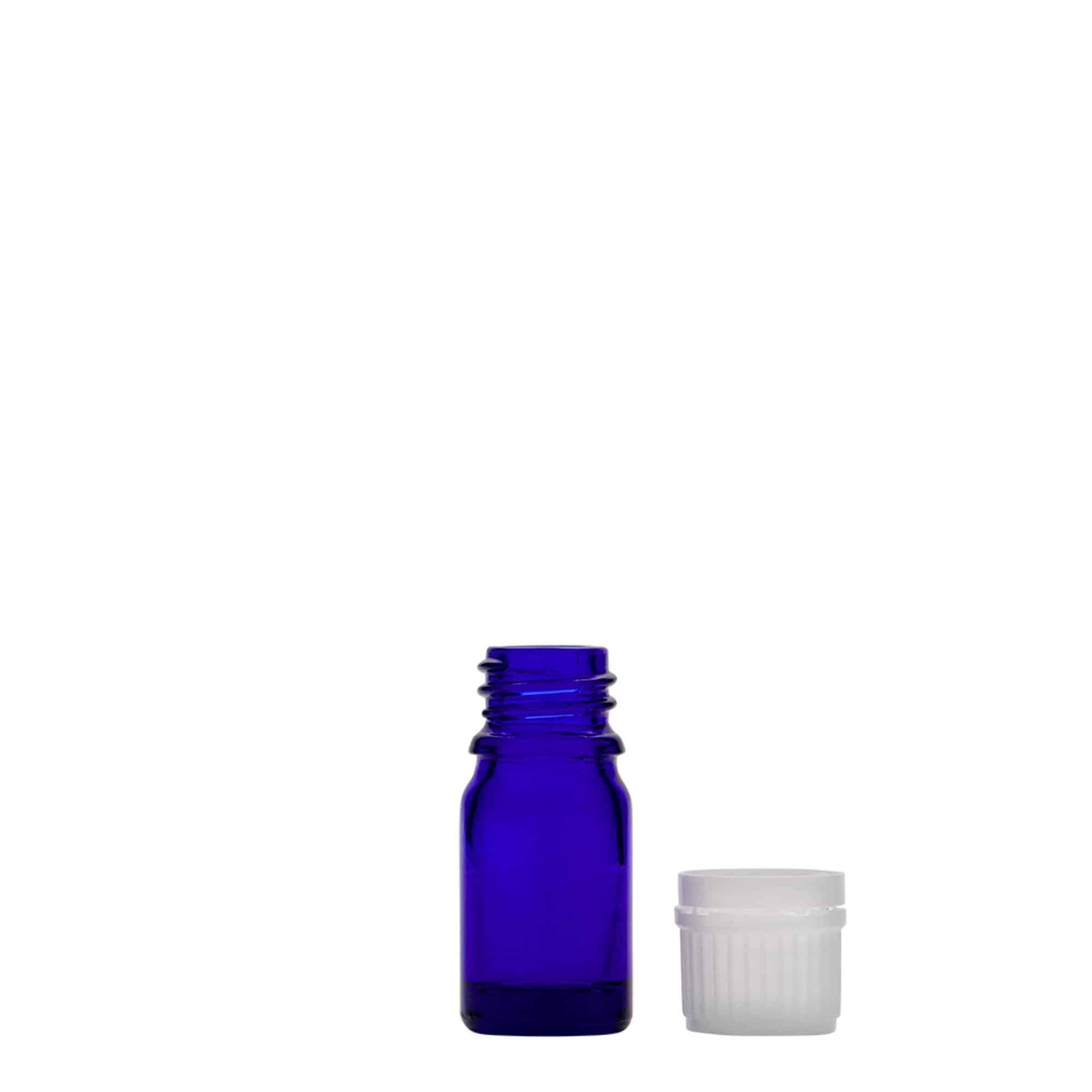 5 ml Medizinflasche, Glas, royalblau, Mündung: DIN 18 5 ml Medizinflasche, Glas, royalblau, Mündung: DIN 18
