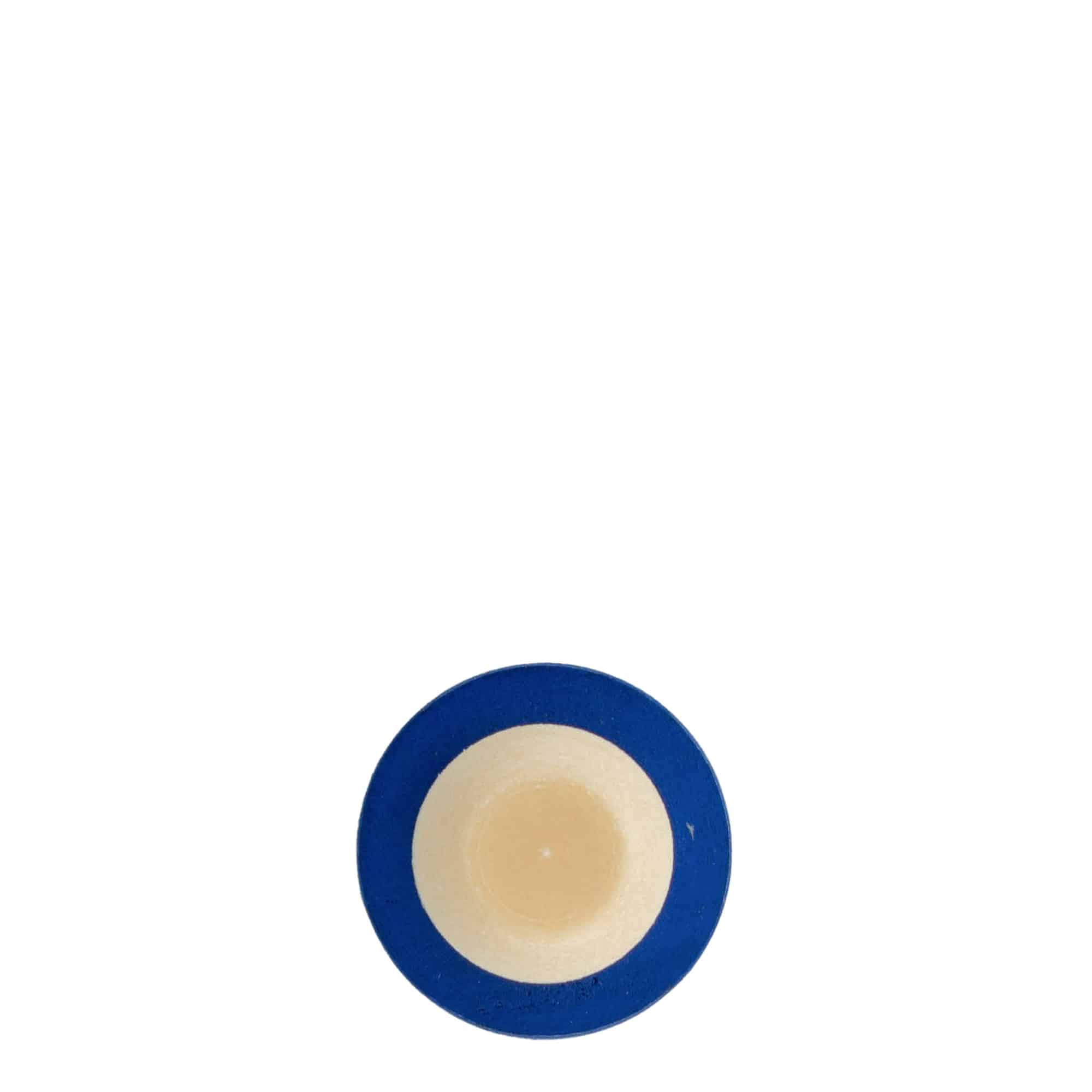 Griffkorken 19 mm, Holz, blau, für Mündung: Kork