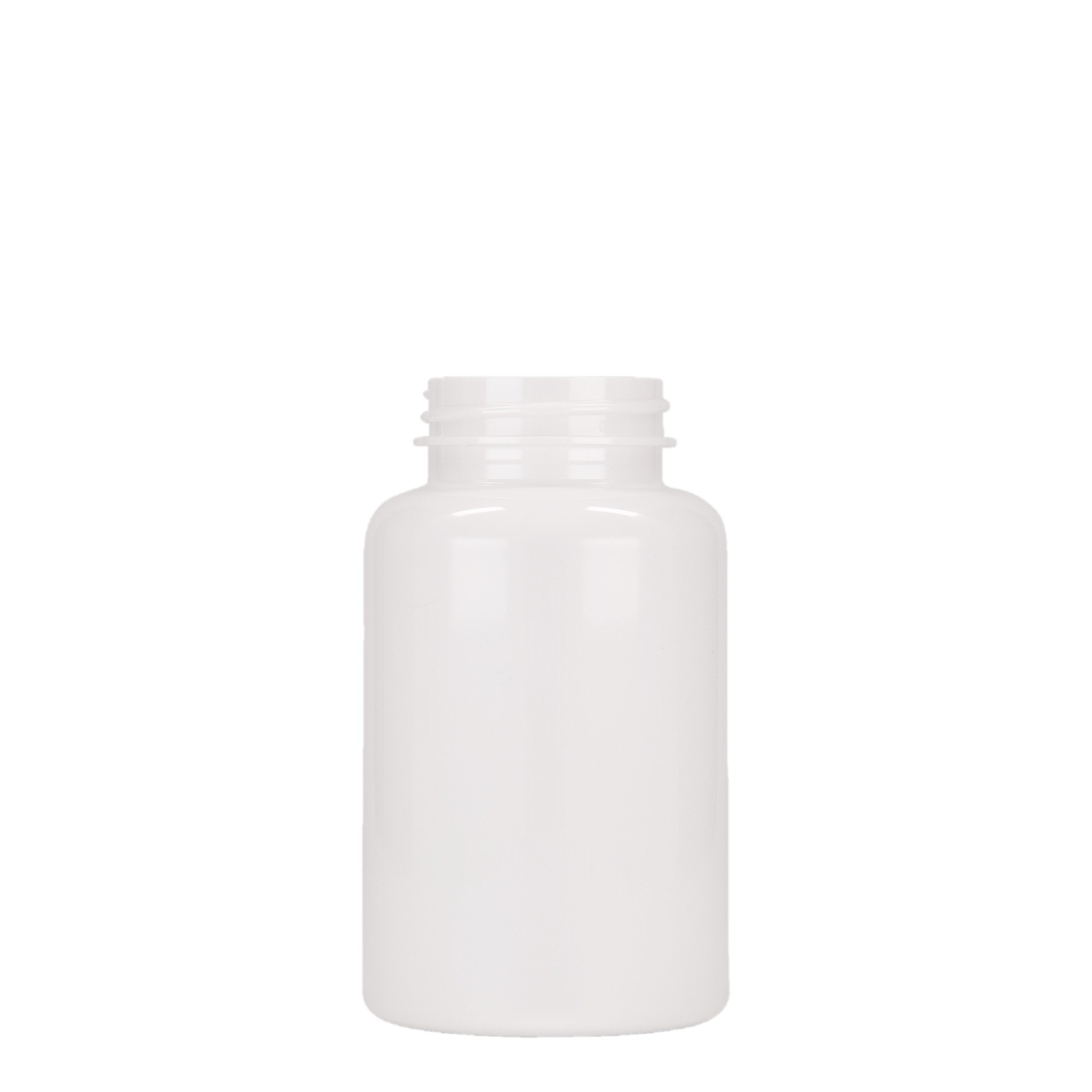 250 ml PET-Packer, Kunststoff, weiß, Mündung: 45/400 250 ml PET-Packer, Kunststoff, weiß, Mündung: 45/400