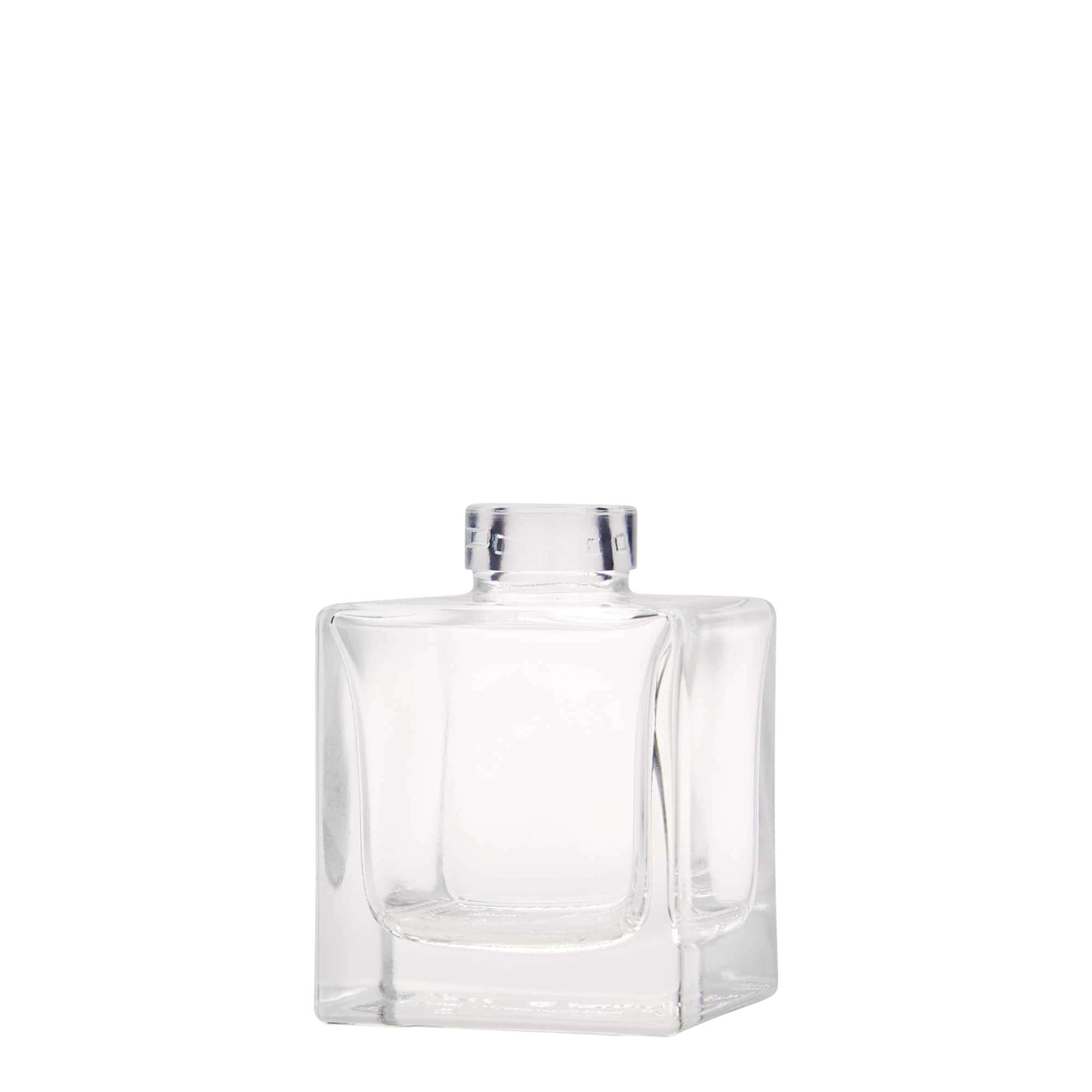 100 ml Glasflasche „Cube“, quadratisch, Mündung: Kork