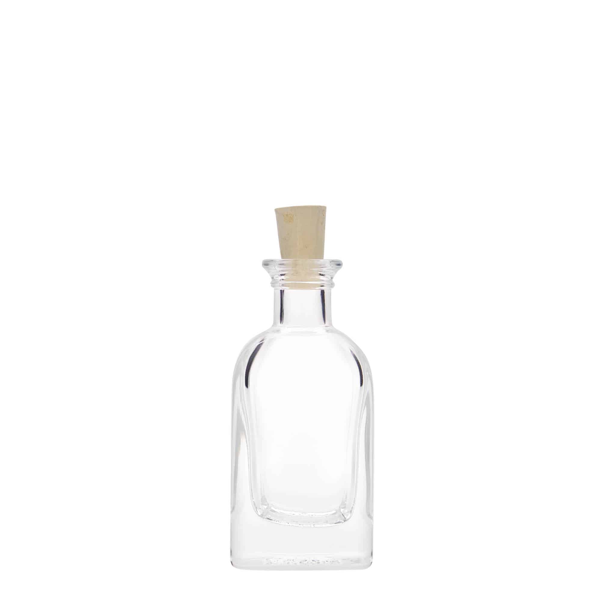 40 ml Glasflasche Apotheker Carré, quadratisch, Mündung: Kork