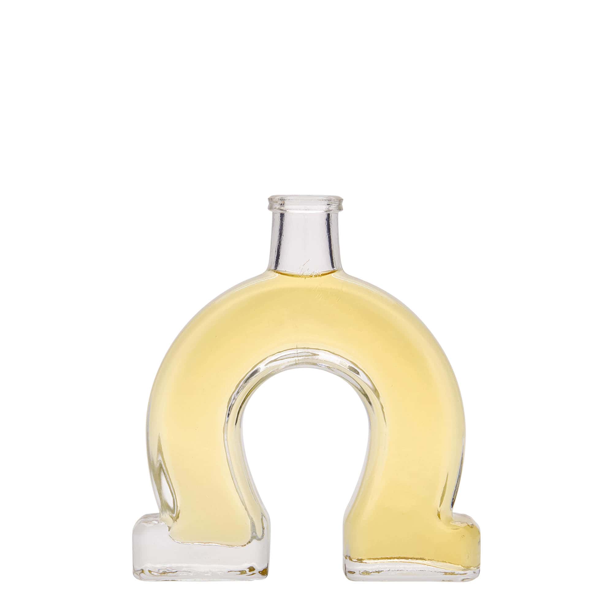 100 ml Glasflasche „Hufeisen“, Mündung: Kork