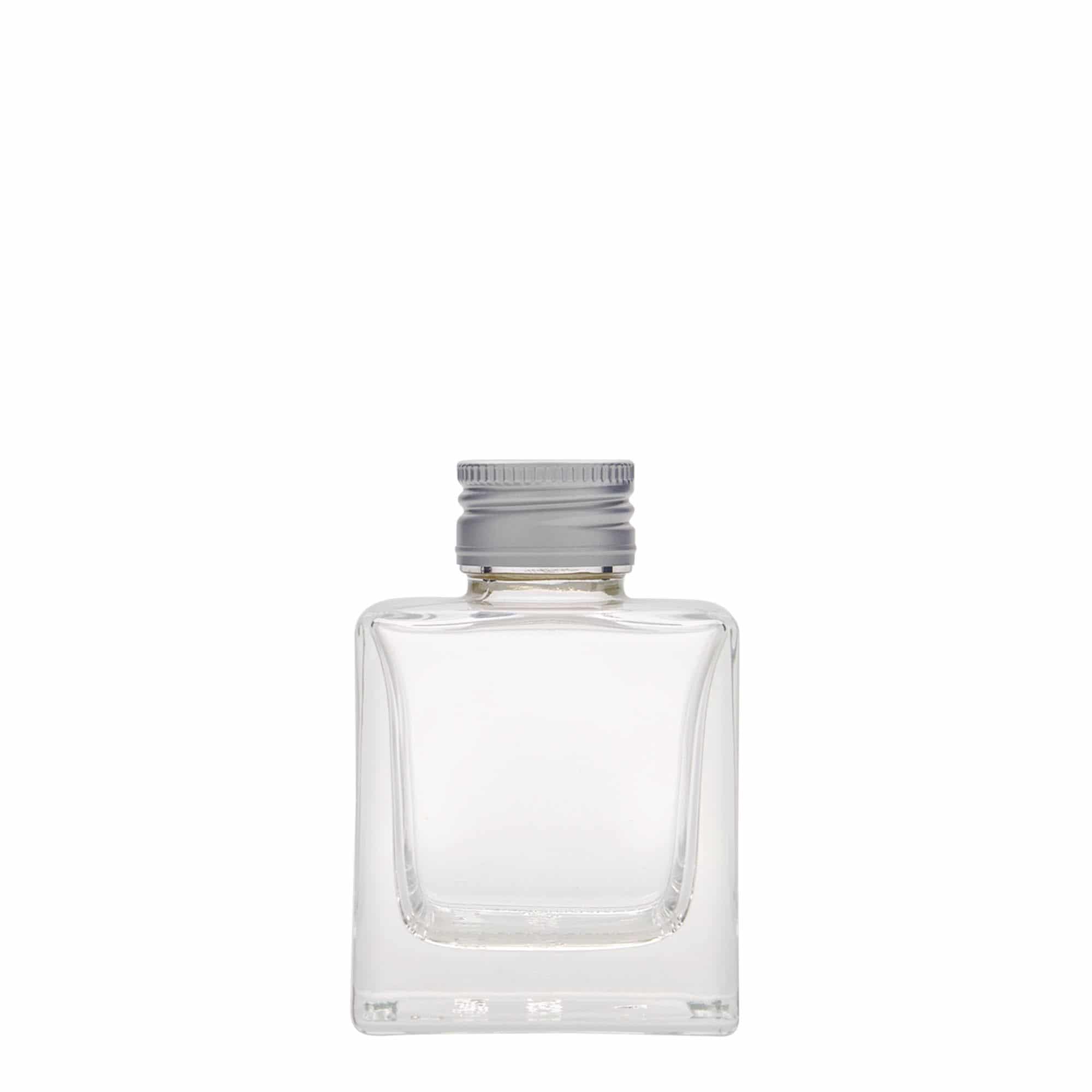 100 ml Glasflasche 'Cube', quadratisch, Mündung: PP 28
