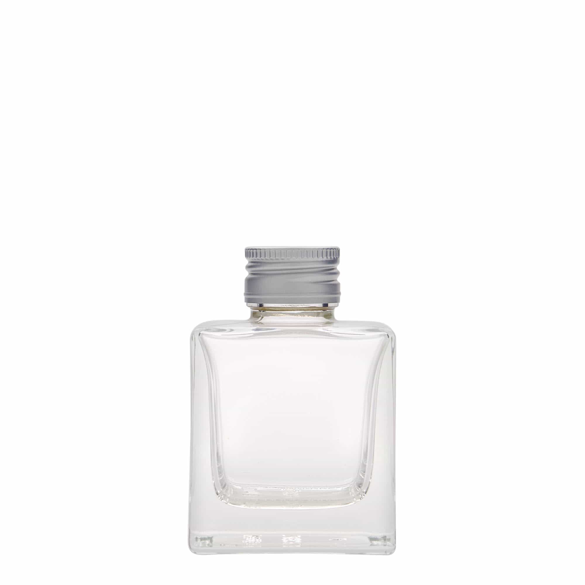 100 ml Glasflasche 'Cube', quadratisch, Mündung: PP 28