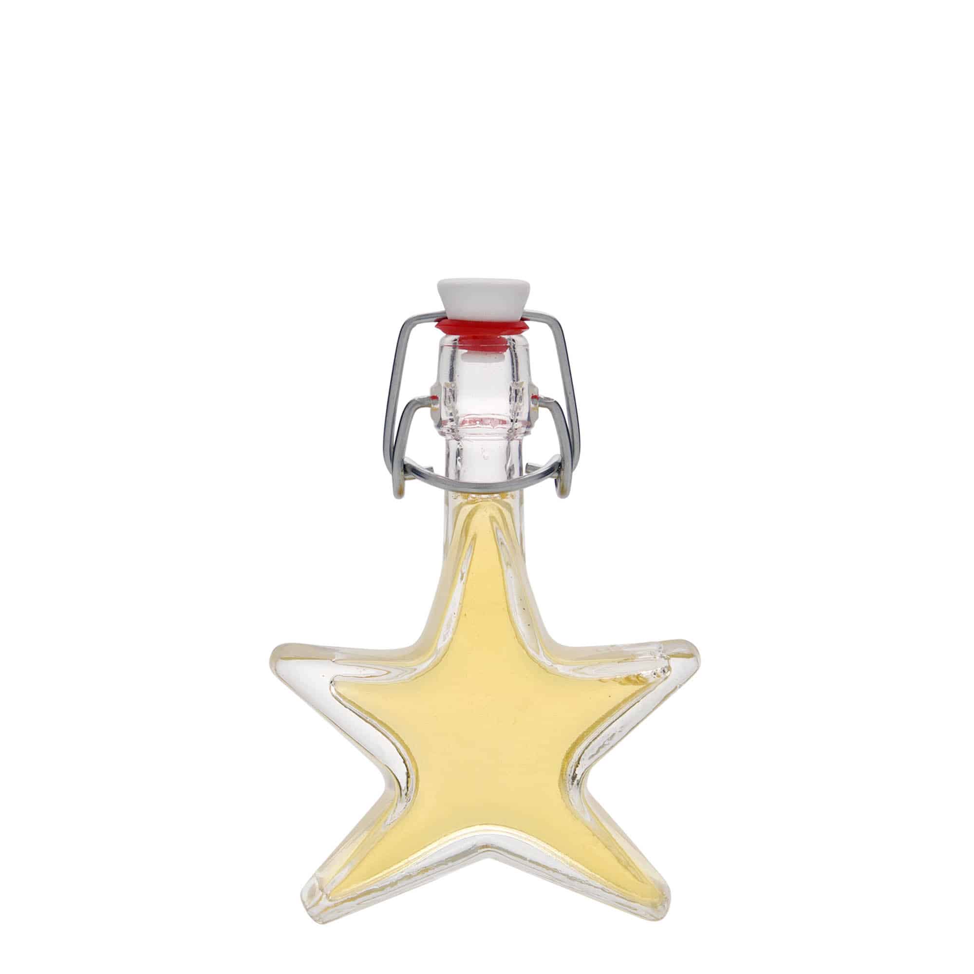 40 ml Glasflasche 'Stern', Mündung: Bügelverschluss