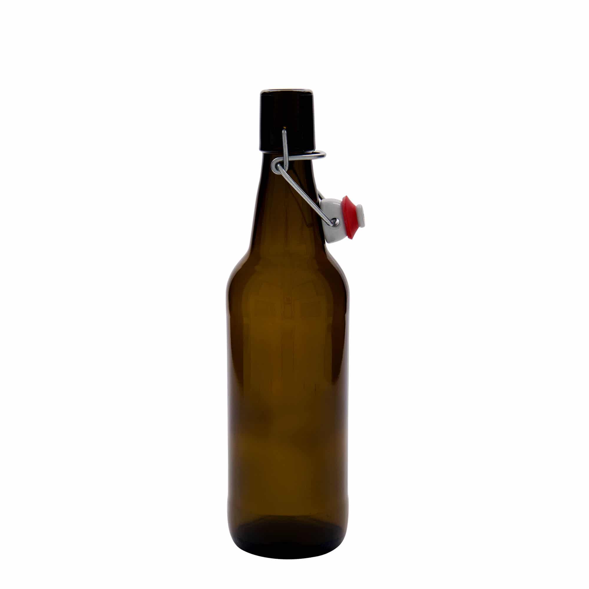500 ml Bierflasche, Glas, braun, Mündung: Bügelverschluss