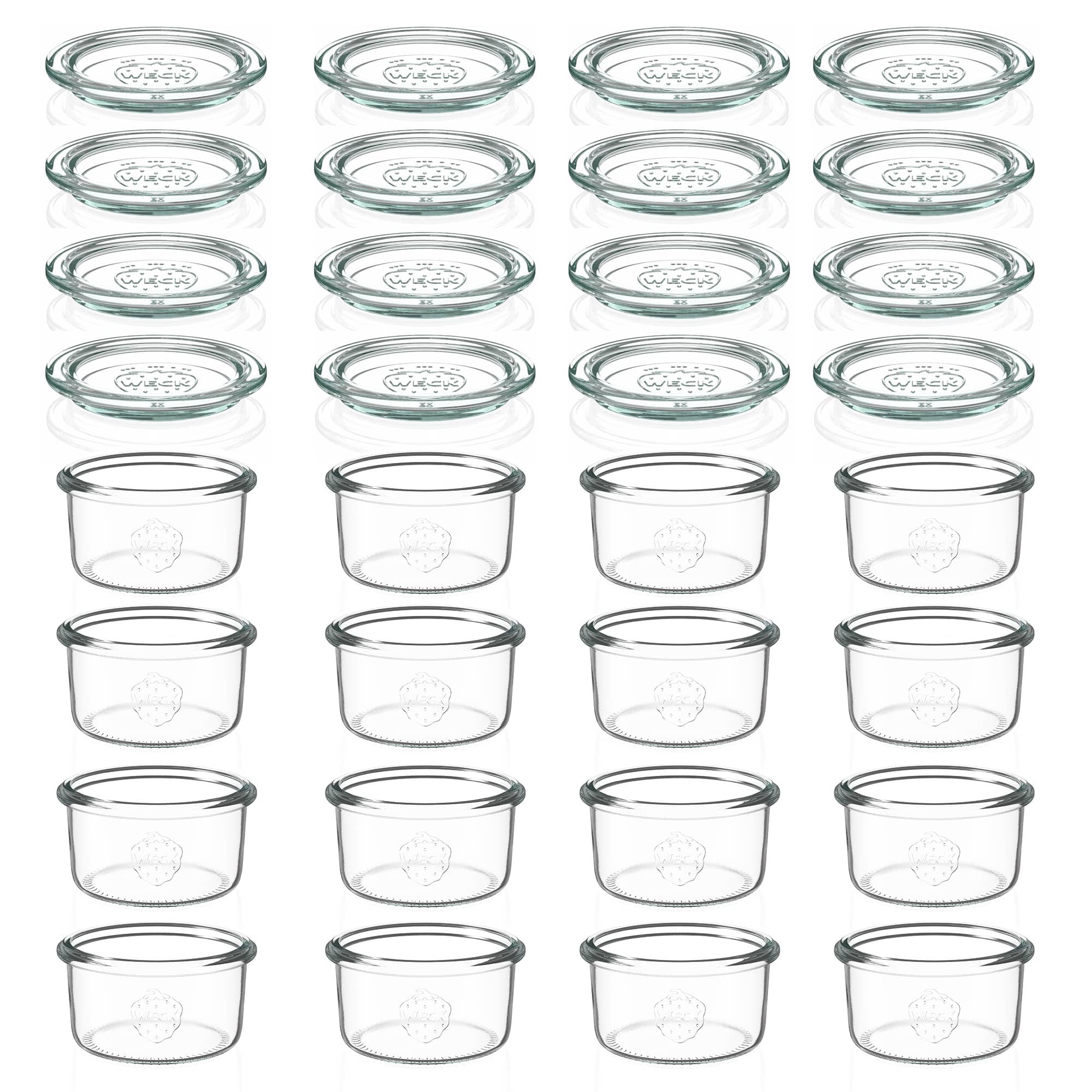 12x 165 ml WECK-Sturzglas mit Glasdeckel RR 80