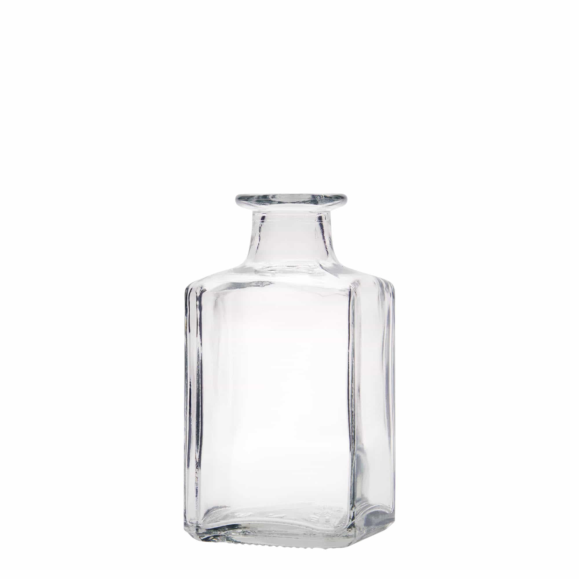 250 ml Glasflasche 'Torben', quadratisch, Mündung: Kork 250 ml Glasflasche 'Torben', quadratisch, Mündung: Kork