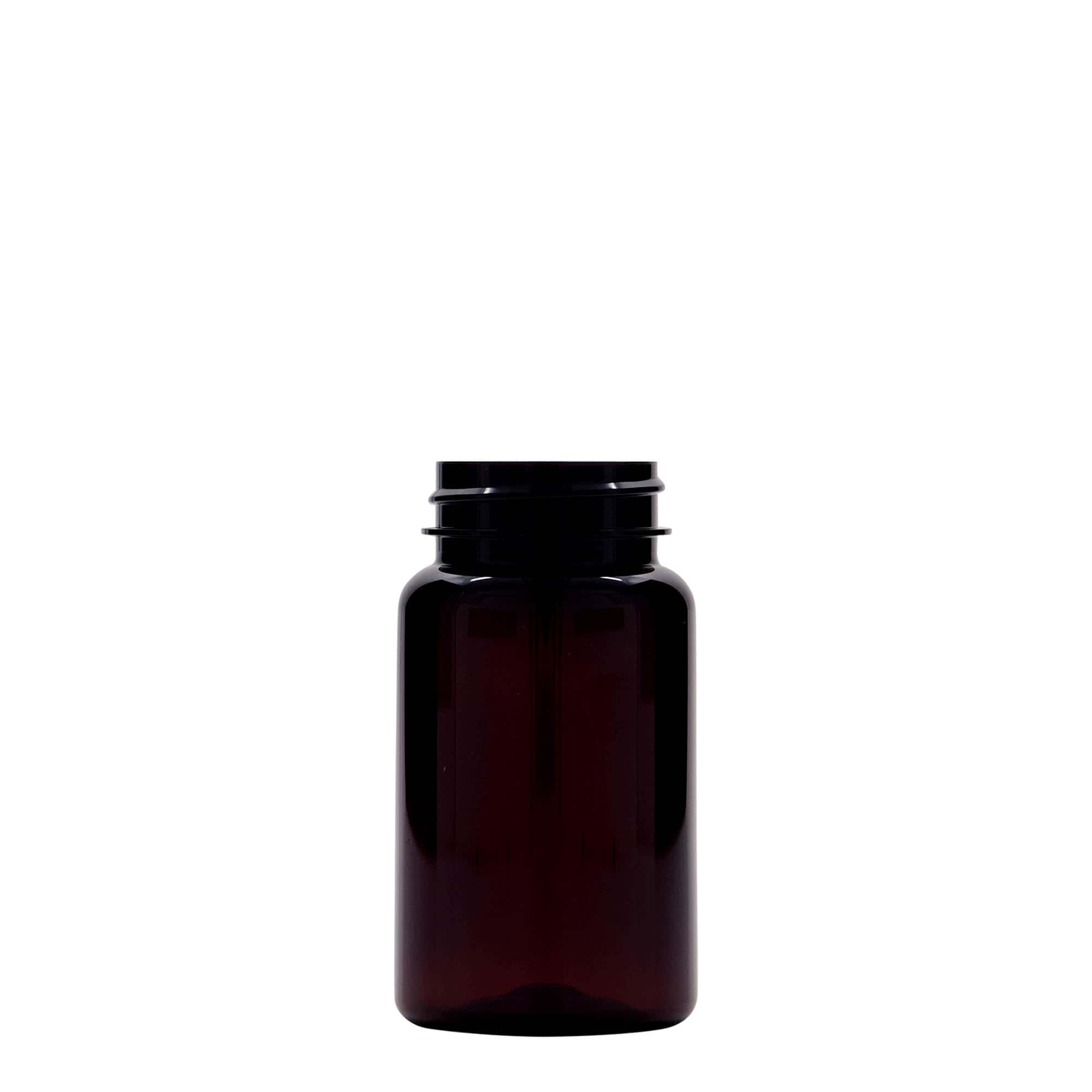 100 ml PET-Packer, Kunststoff, braun, Mündung:  38/400