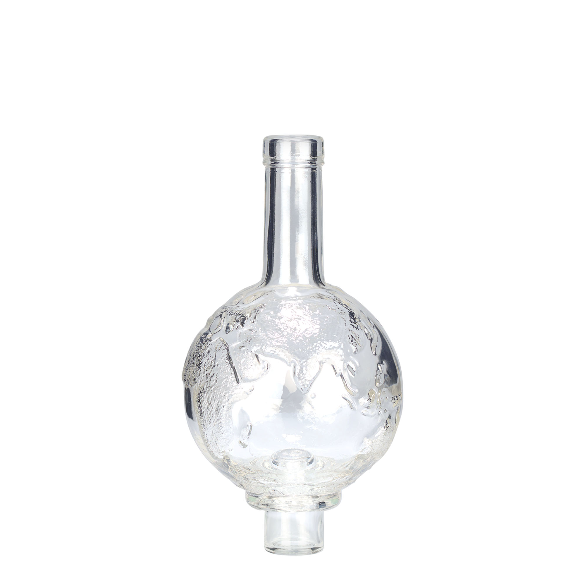 500 ml Glasflasche 'Globus', Mündung: Kork 500 ml Glasflasche 'Globus', Mündung: Kork