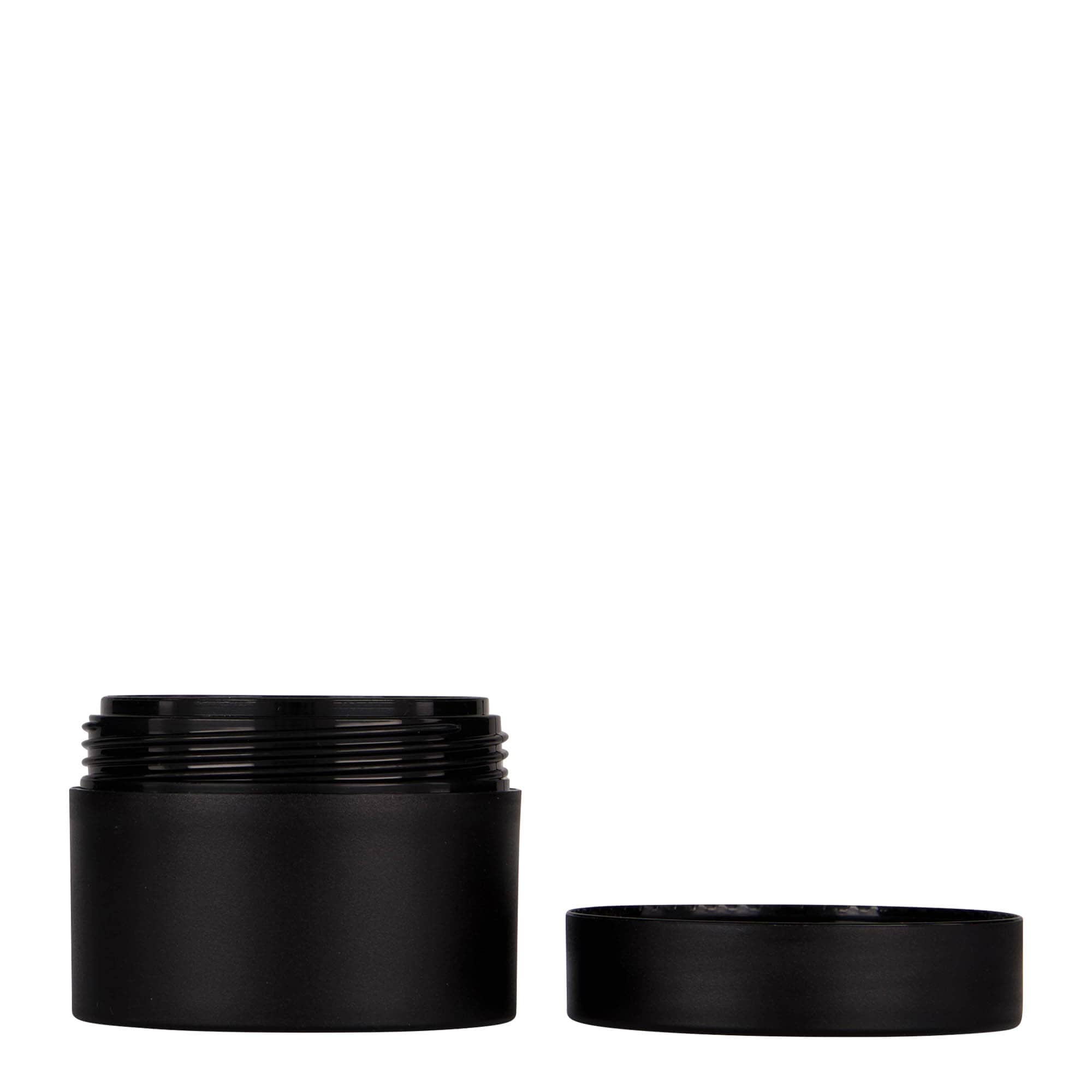 50 ml Kunststoffdose „Antonella“, PP, schwarz, Mündung: Schraubverschluss