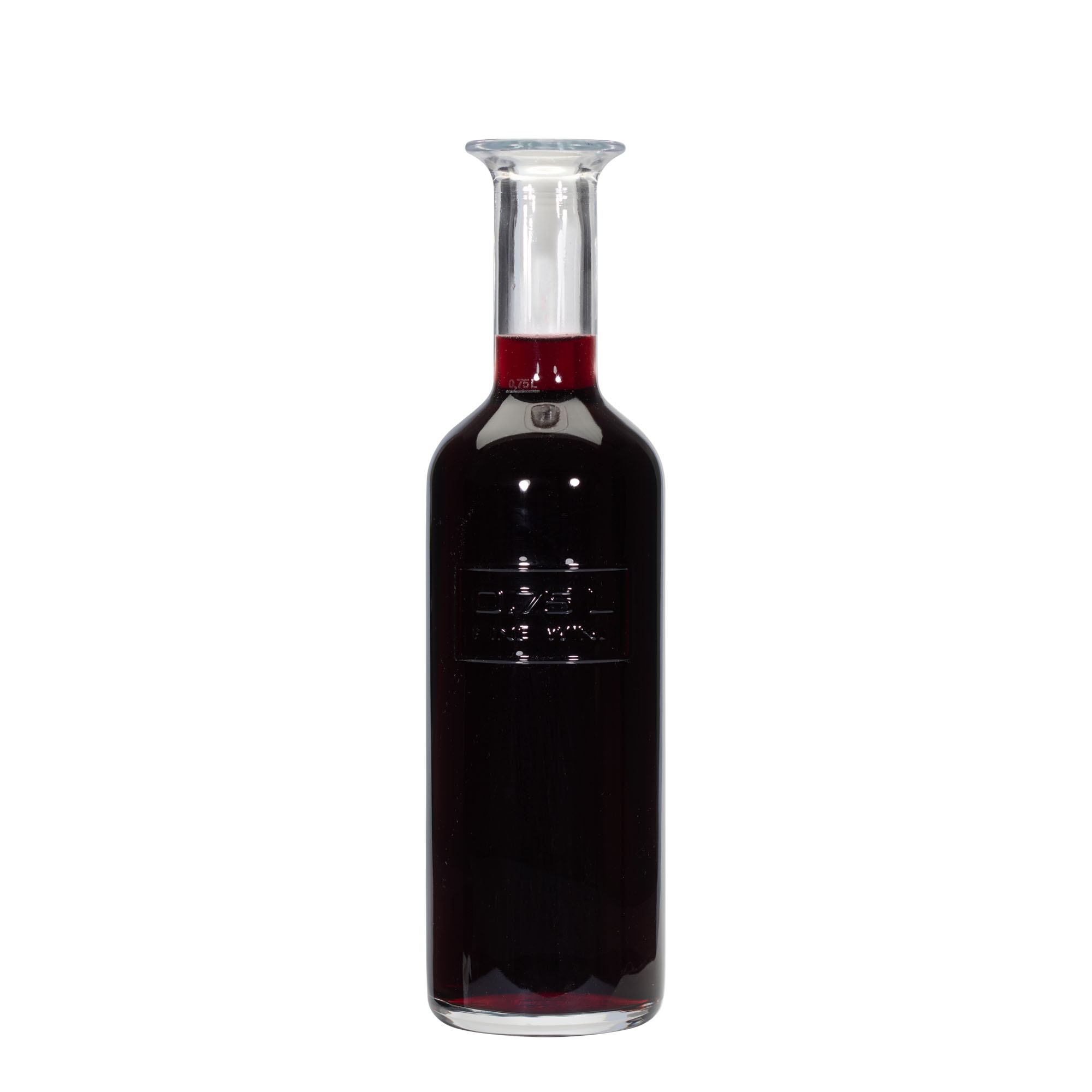 750 ml Glasflasche 'Optima Fine Wine', Mündung: Kork