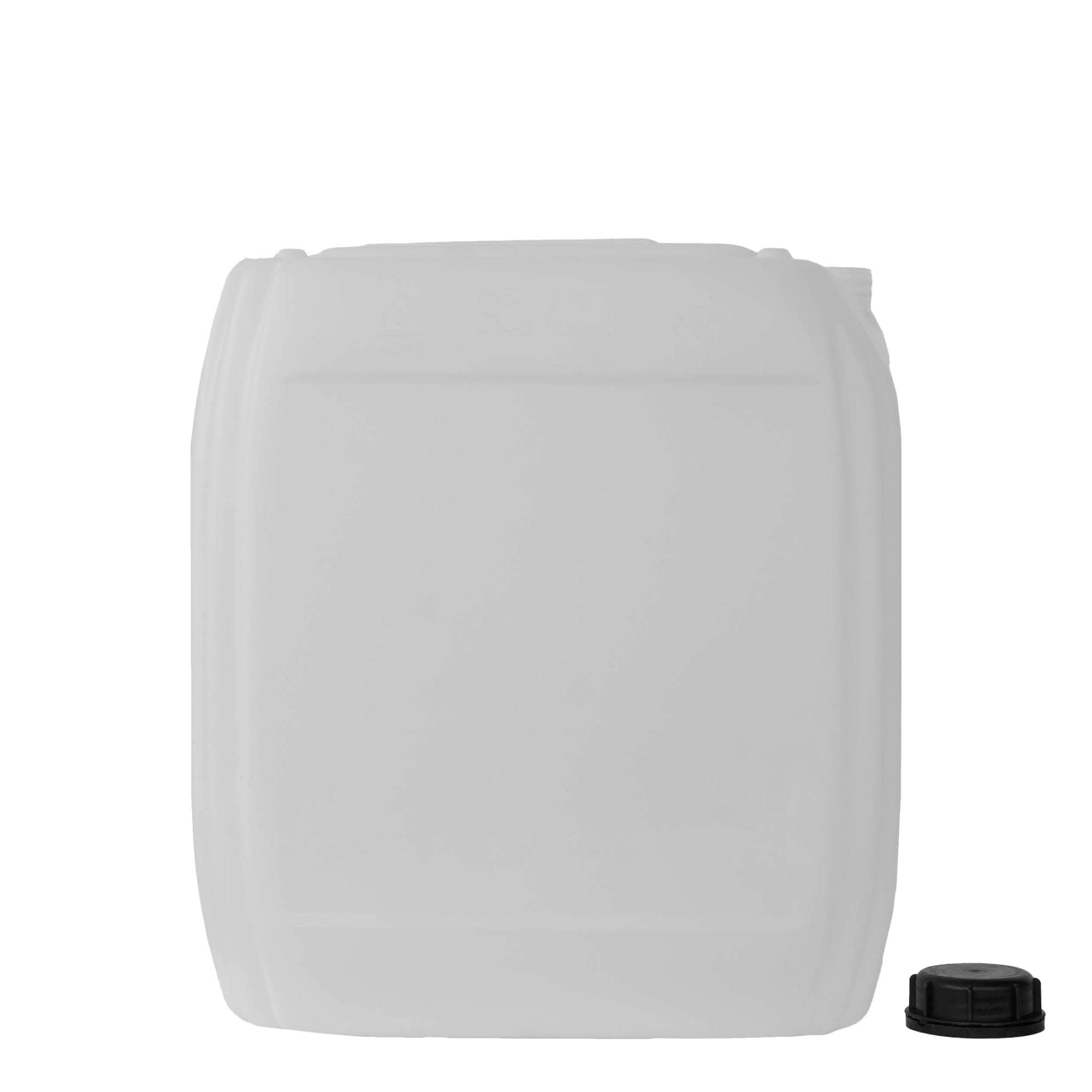 25 l Kanister, rechteckig, HDPE-Kunststoff, natur, Mündung: ND 60