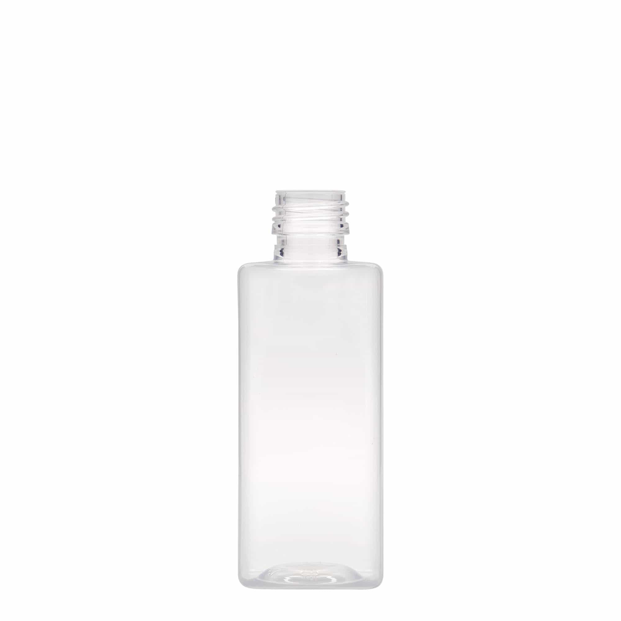 250 ml PET-Flasche 'Karl', quadratisch, Kunststoff, Mündung: PP 28