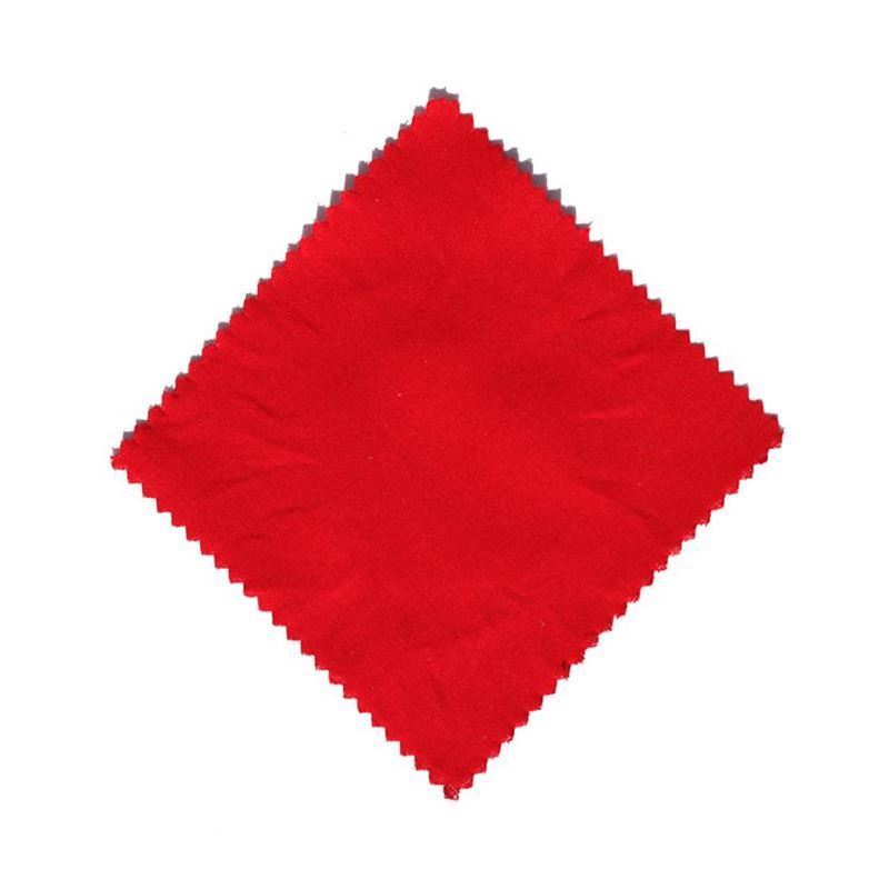 Stoffdeckchen 15x15, quadratisch, Textil, rot, Mündung: TO58-TO82