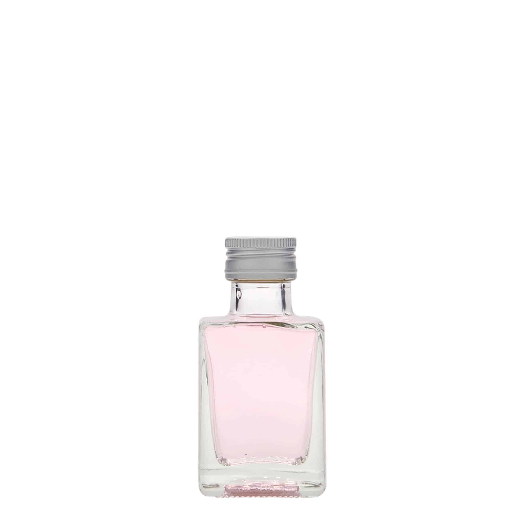 50 ml Glasflasche 'Cube', quadratisch, Mündung: PP 24