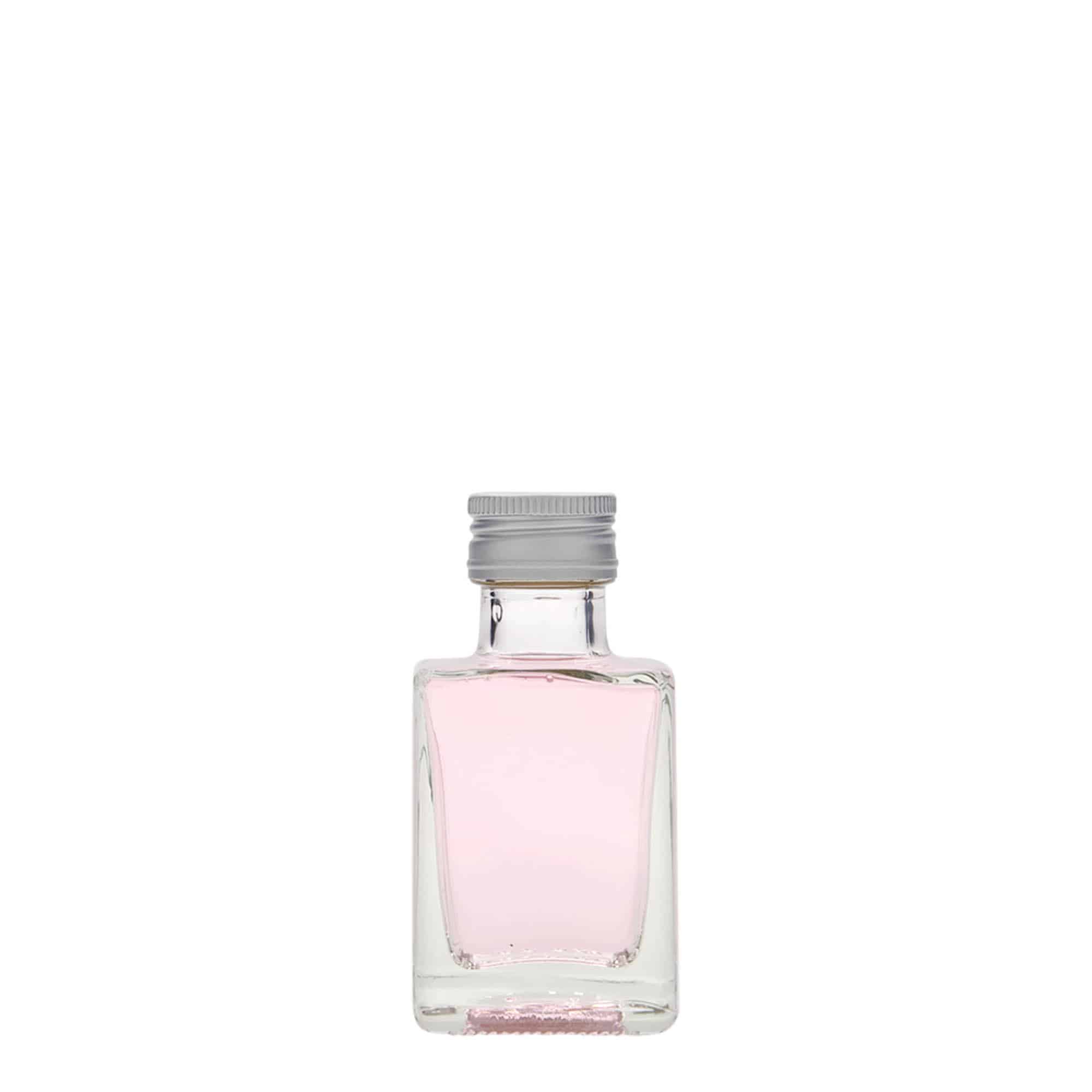 50 ml Glasflasche „Cube“, quadratisch, Mündung: PP 24