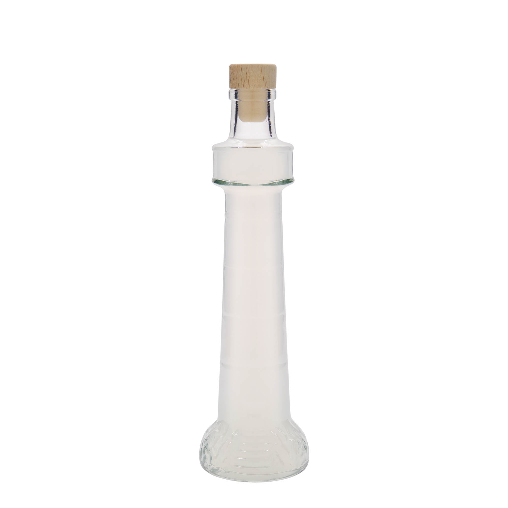 200 ml Glasflasche 'Leuchtturm', Mündung: Kork 200 ml Glasflasche 'Leuchtturm', Mündung: Kork