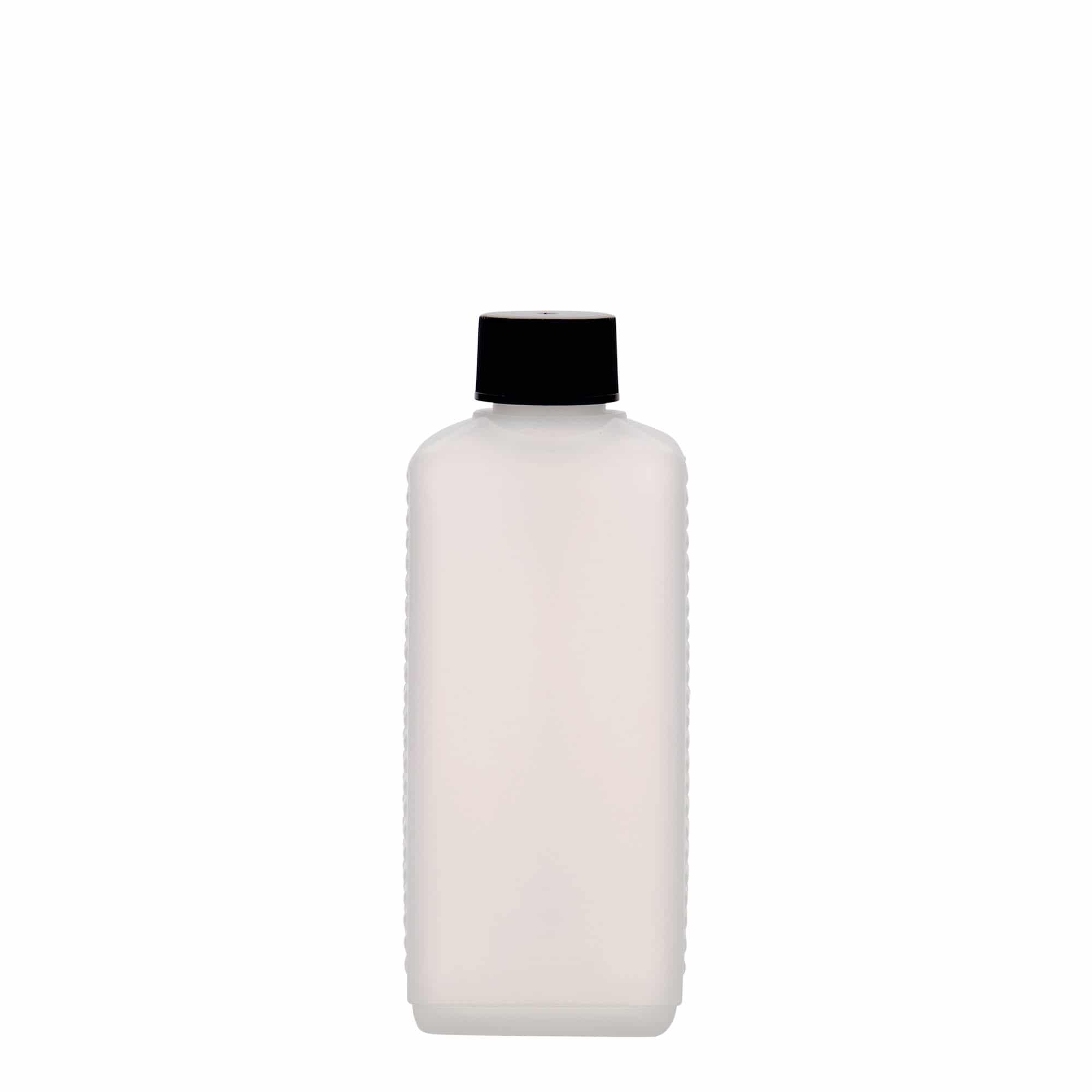 250 ml Kanisterflasche, rechteckig, HDPE-Kunststoff, natur, Mündung: DIN 25 EPE