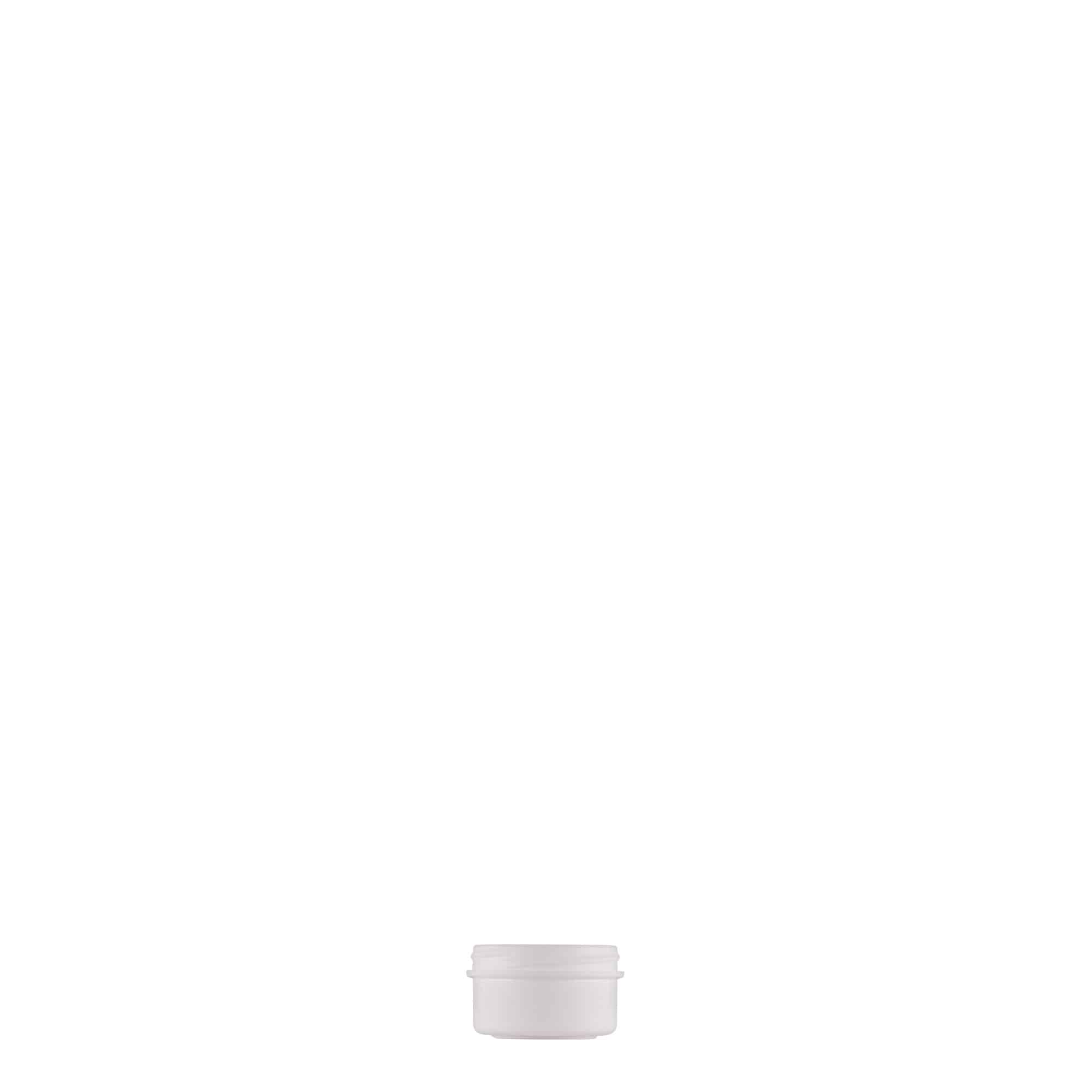6 ml Kunststoffdose 'White Line', PP, weiß, Mündung: Schraubverschluss 6 ml Kunststoffdose 'White Line', PP, weiß, Mündung: Schraubverschluss