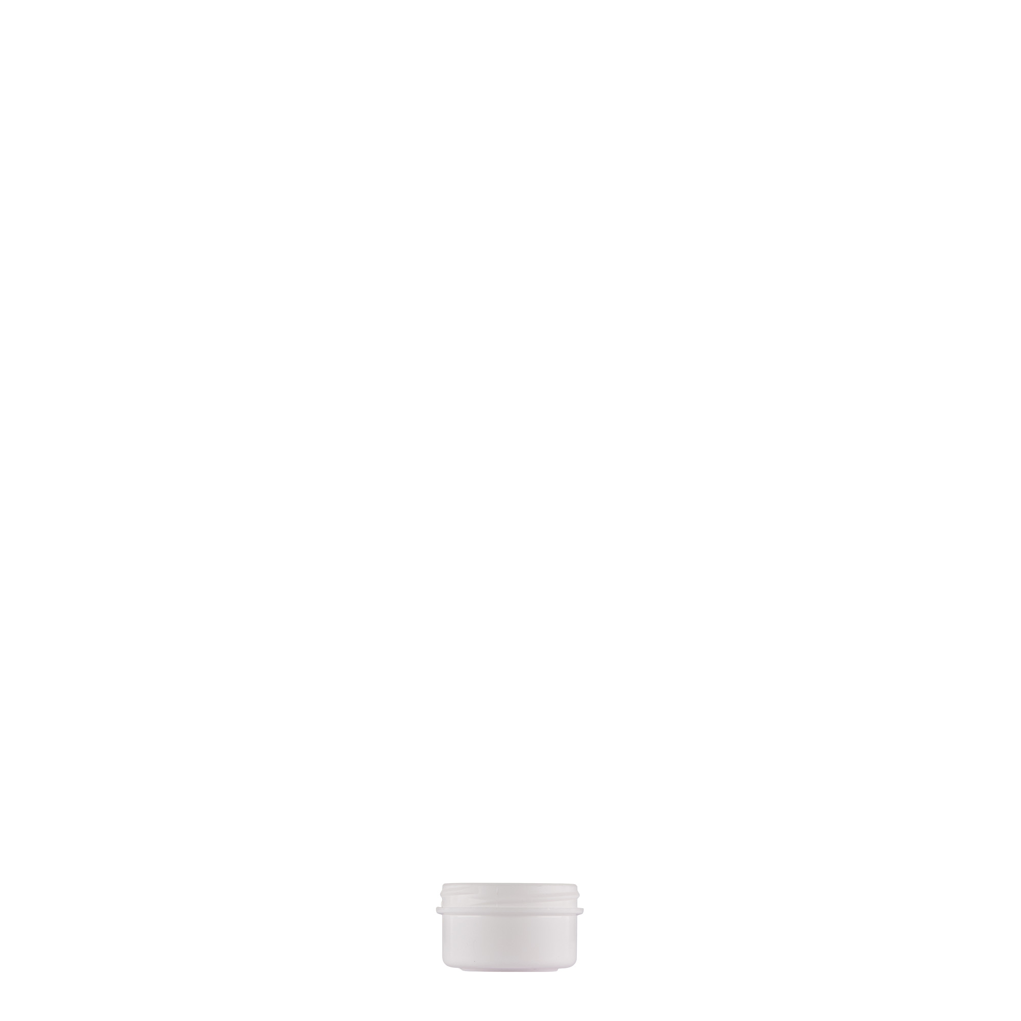 6 ml Kunststoffdose 'White Line', PP, weiß, Mündung: Schraubverschluss 6 ml Kunststoffdose 'White Line', PP, weiß, Mündung: Schraubverschluss
