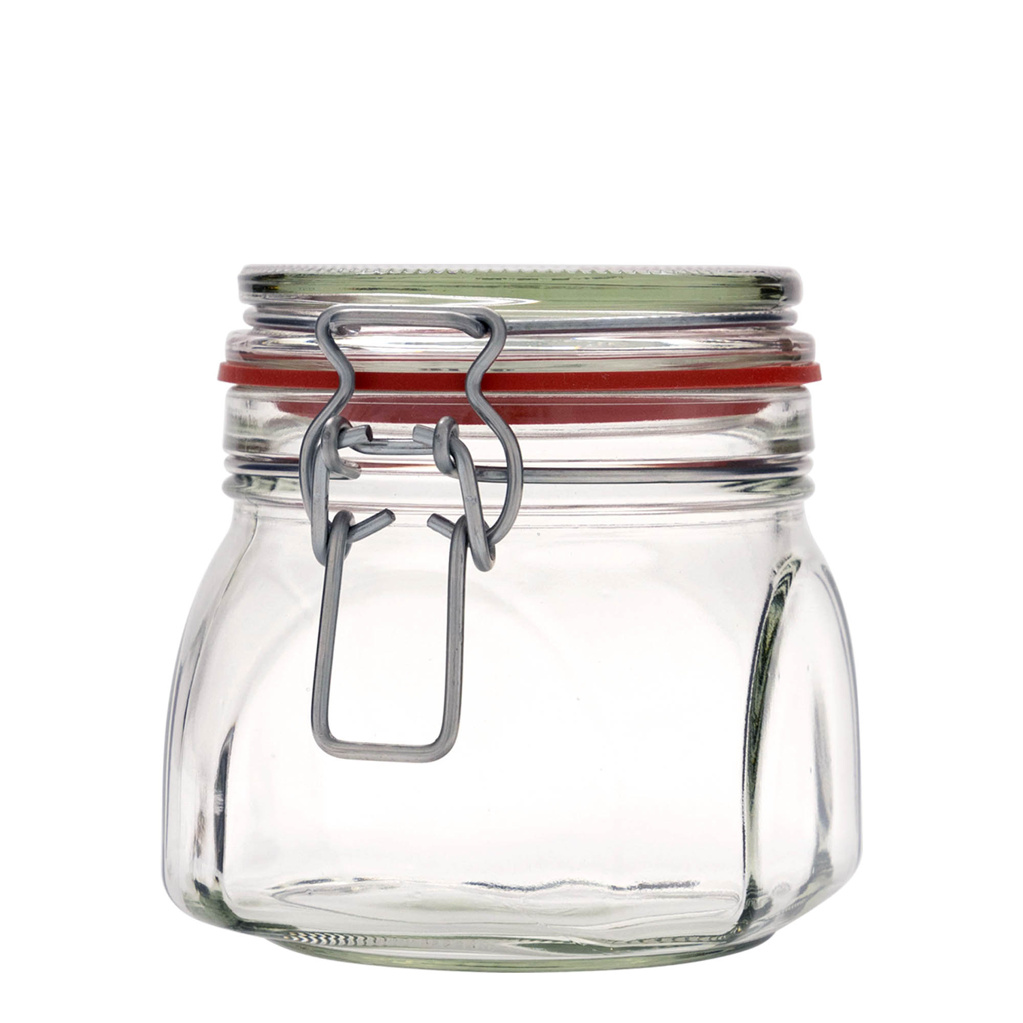630 ml Drahtbügelglas, quadratisch, Mündung: Drahtbügelverschluss 630 ml Drahtbügelglas, quadratisch, Mündung: Drahtbügelverschluss
