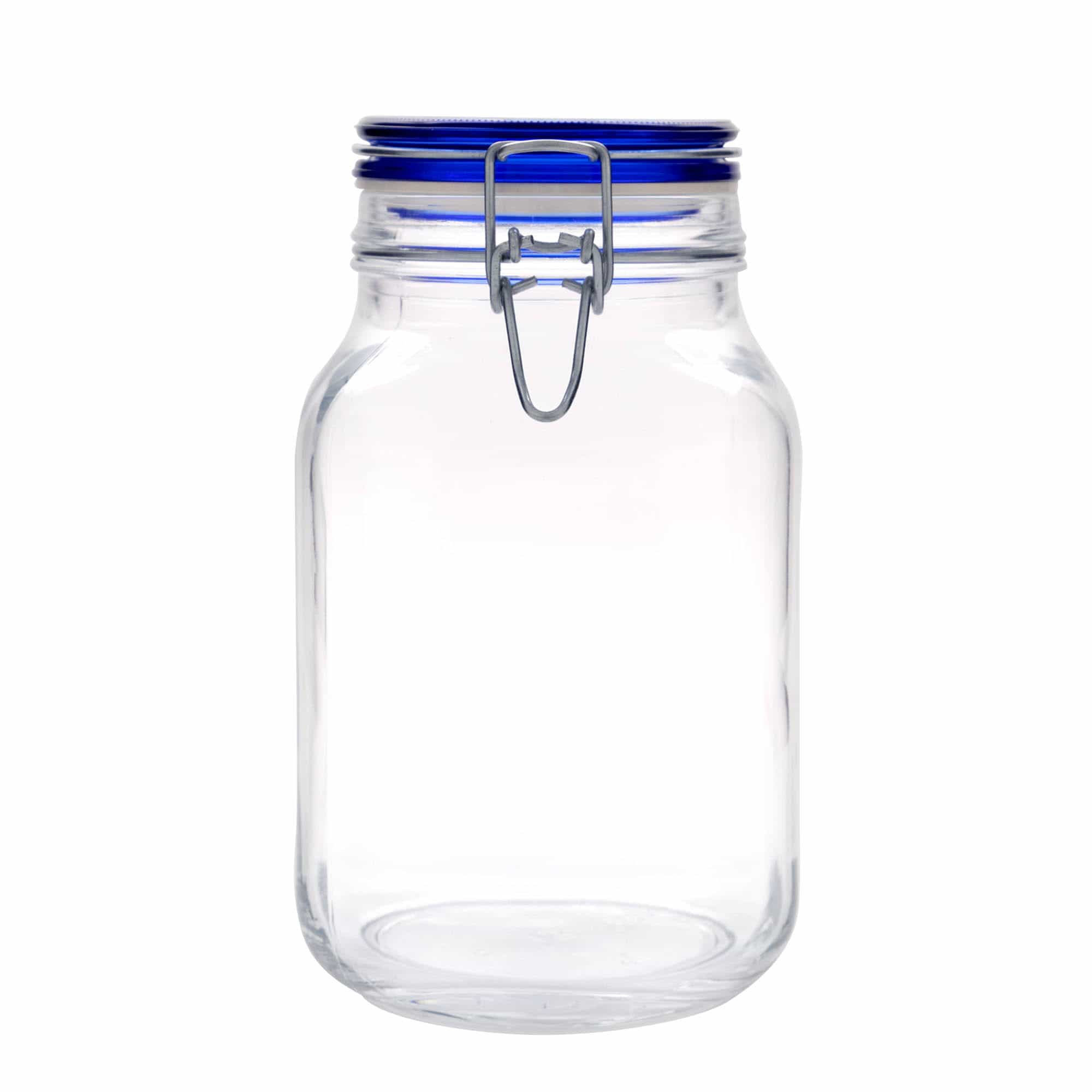 2.000 ml Drahtbügelglas 'Fido' Blue Top, quadratisch, Mündung: Drahtbügelverschluss 2.000 ml Drahtbügelglas 'Fido' Blue Top, quadratisch, Mündung: Drahtbügelverschluss