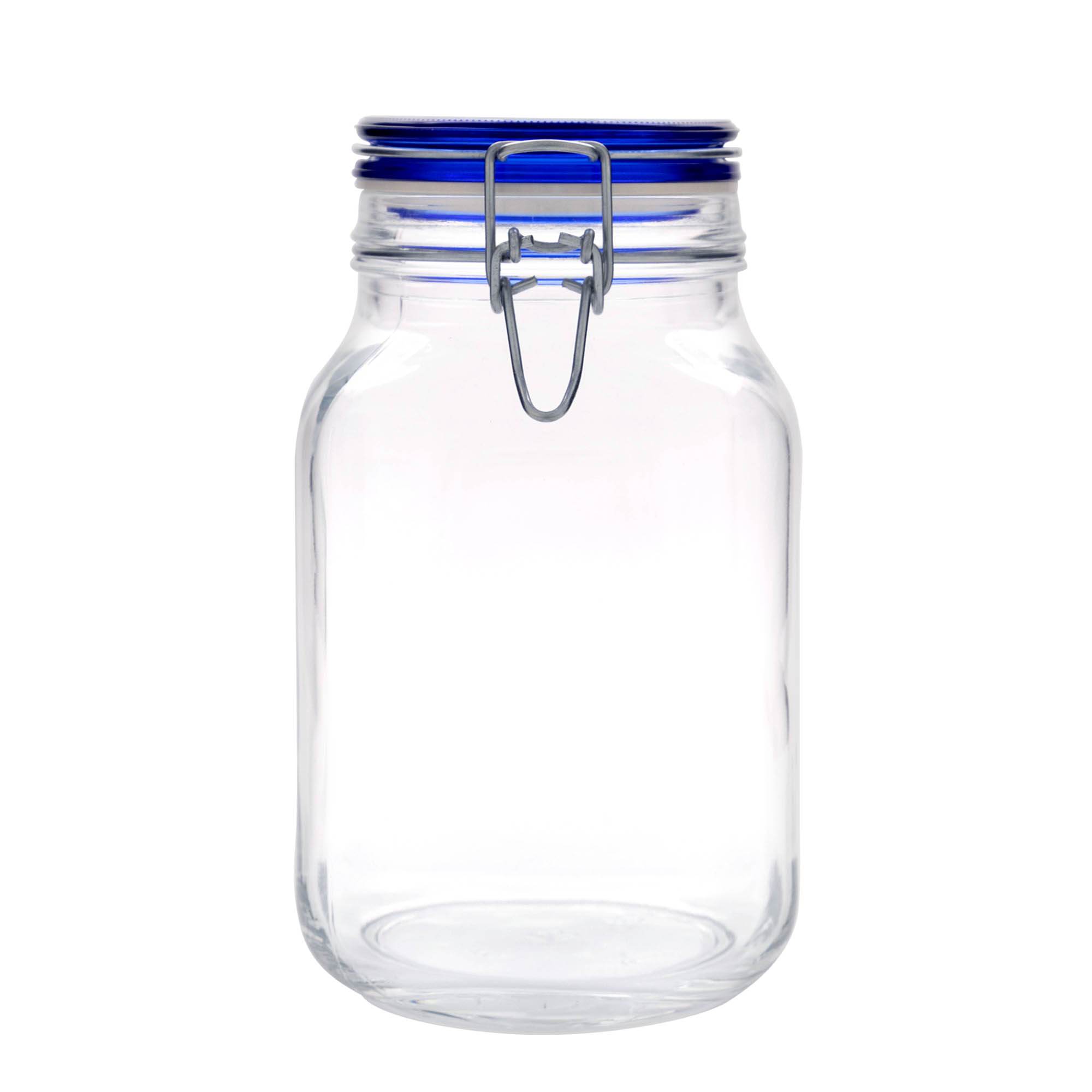2.000 ml Drahtbügelglas 'Fido' Blue Top, quadratisch, Mündung: Drahtbügelverschluss 2.000 ml Drahtbügelglas 'Fido' Blue Top, quadratisch, Mündung: Drahtbügelverschluss
