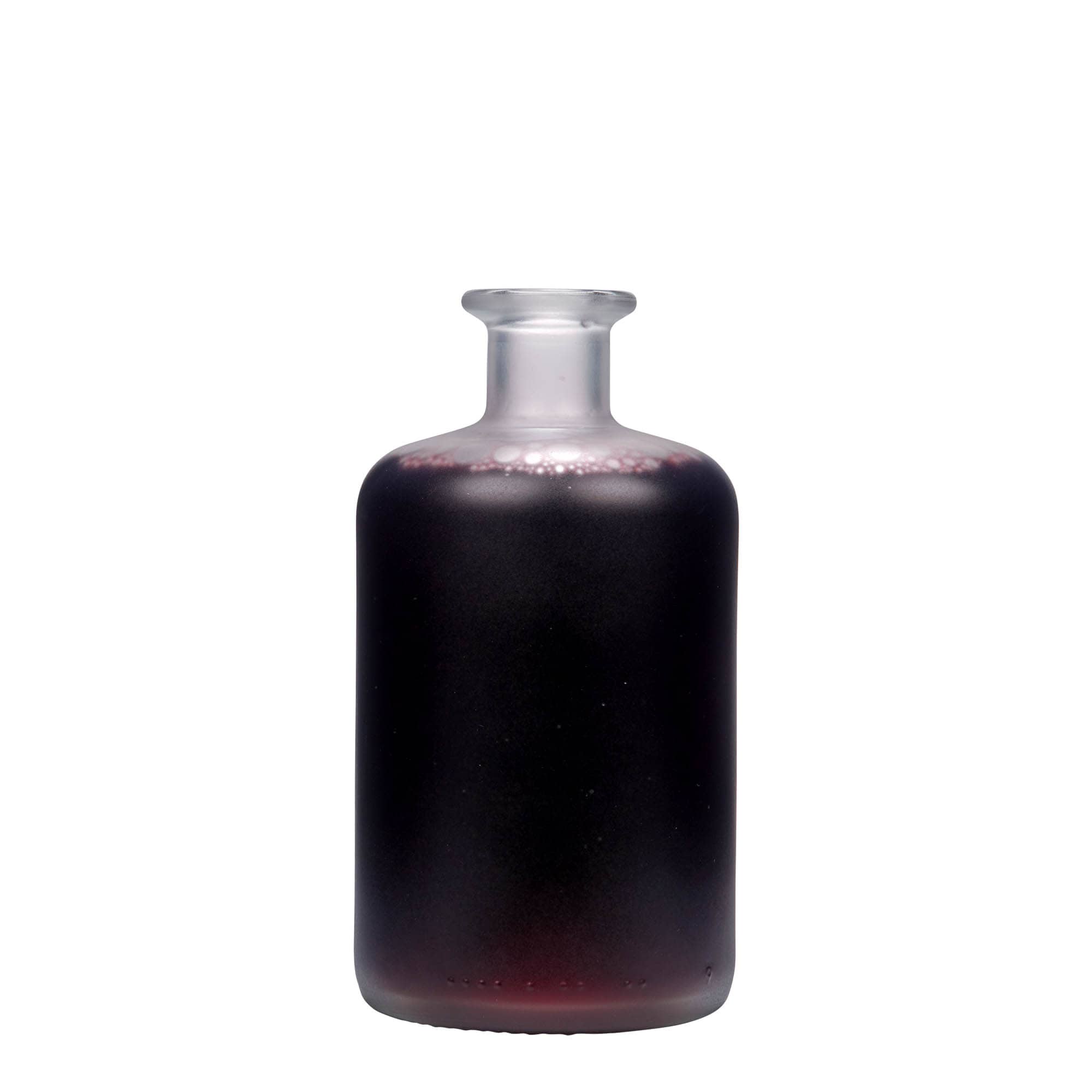 500 ml Glasflasche Apotheker, geeist, Mündung: Kork 500 ml Glasflasche Apotheker, geeist, Mündung: Kork