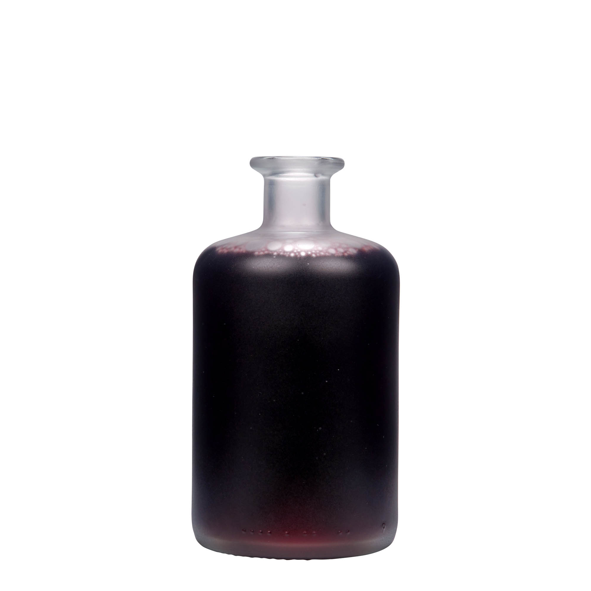 500 ml Glasflasche Apotheker, geeist, Mündung: Kork 500 ml Glasflasche Apotheker, geeist, Mündung: Kork