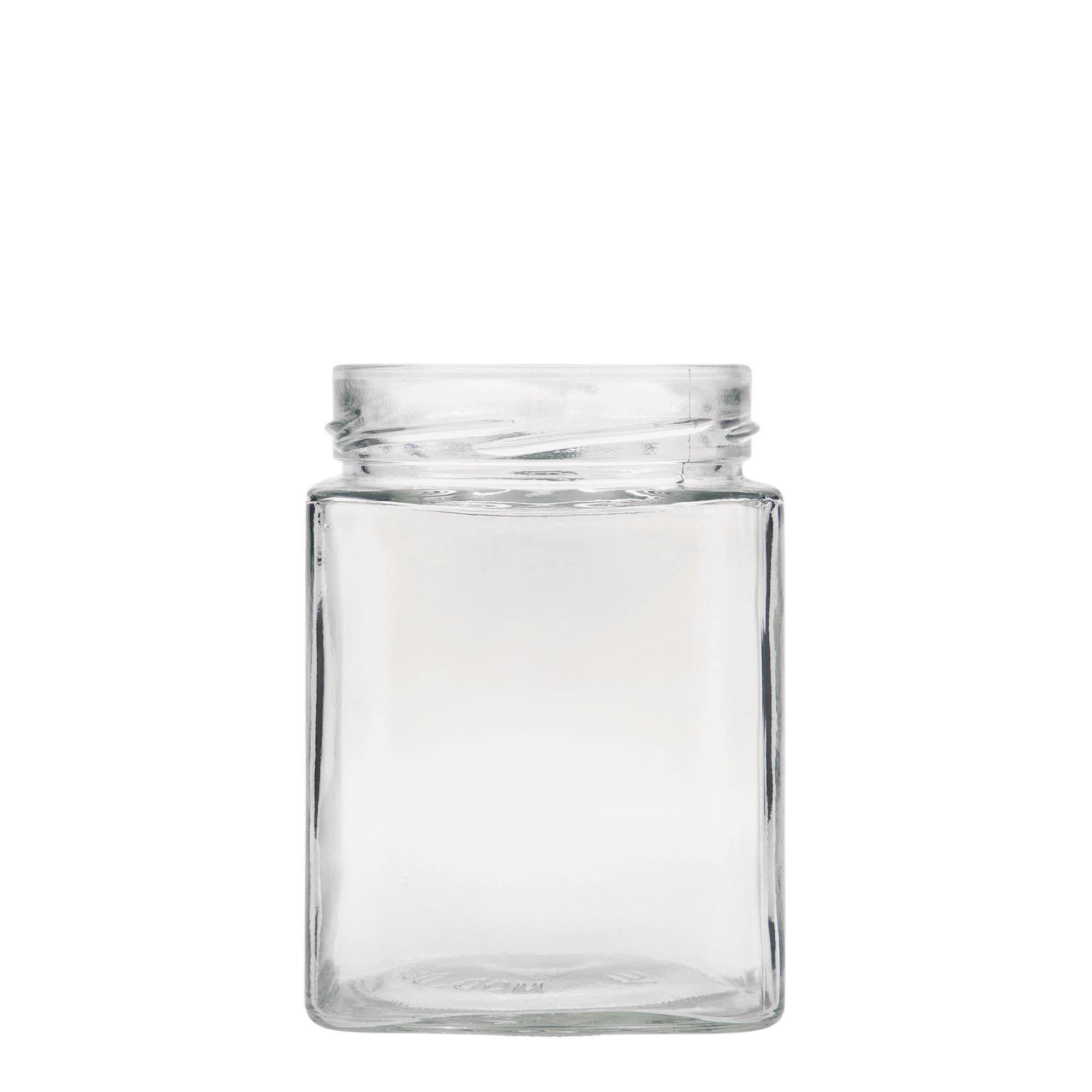 580 ml Vierkantglas 'Ikarus', Mündung: Deep-Twist-Off (DTO 82)