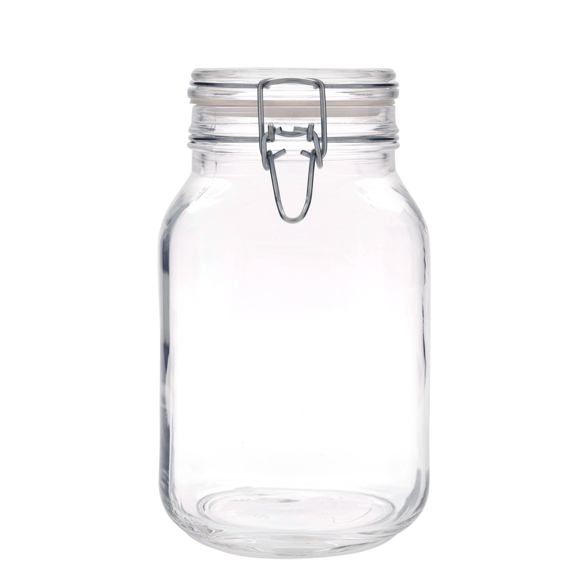 2.000 ml Drahtbügelglas „Fido“, quadratisch, Mündung: Drahtbügelverschluss