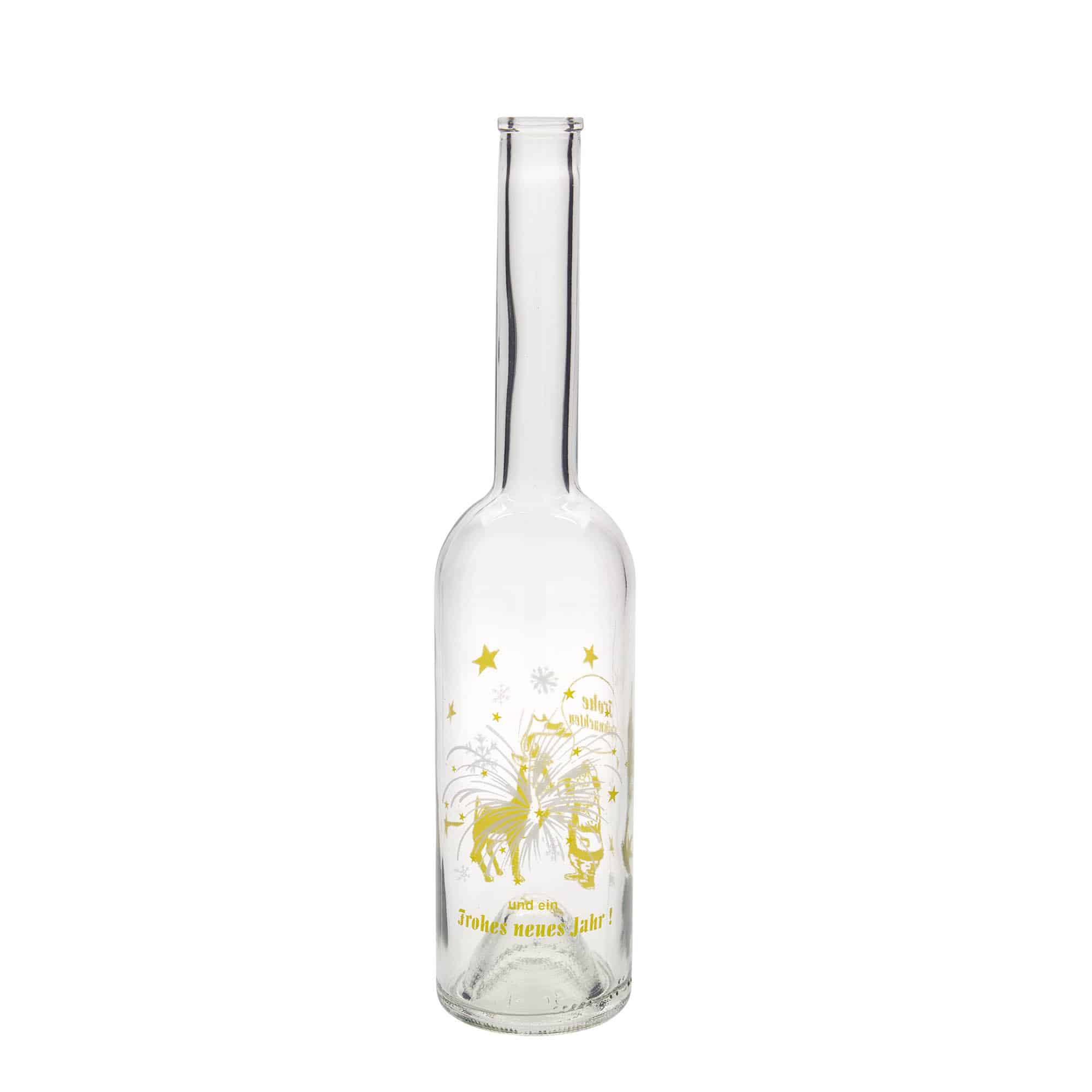500 ml Glasflasche 'Opera', Motiv: Feuerwerk, Mündung: Kork 500 ml Glasflasche 'Opera', Motiv: Feuerwerk, Mündung: Kork
