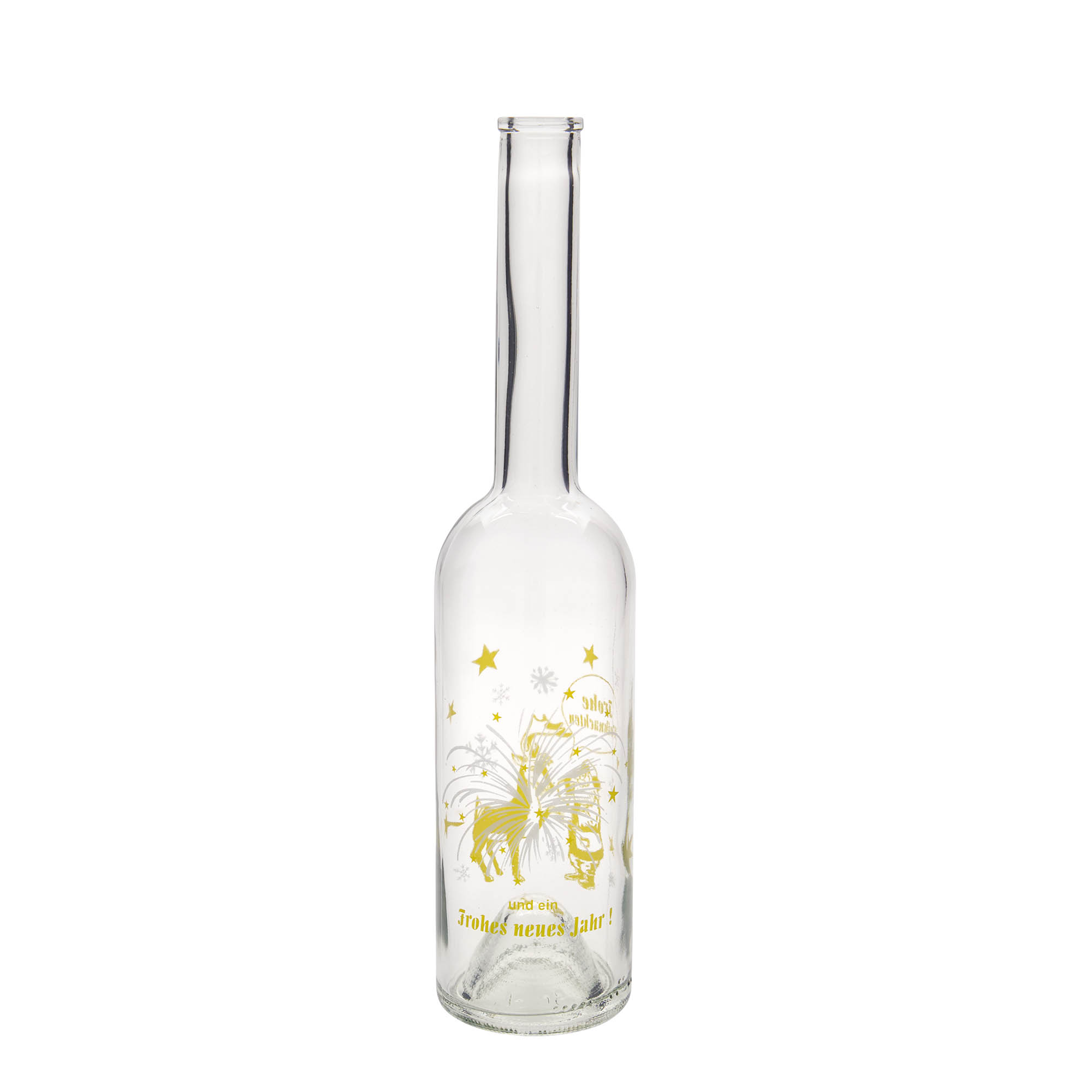 500 ml Glasflasche 'Opera', Motiv: Feuerwerk, Mündung: Kork 500 ml Glasflasche 'Opera', Motiv: Feuerwerk, Mündung: Kork
