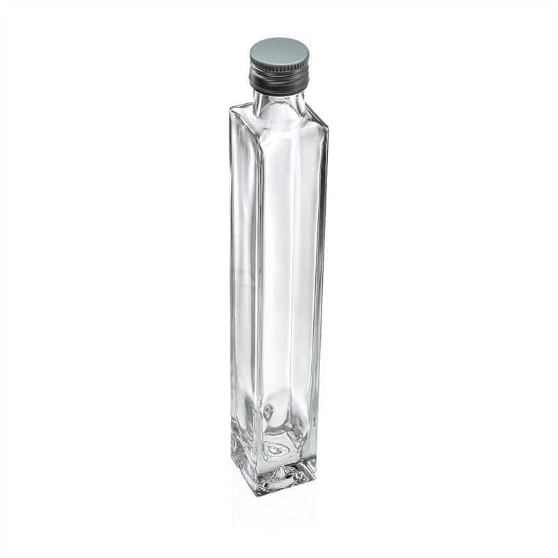 200 ml Glasflasche 'Tommy', quadratisch, Mündung: PP 28