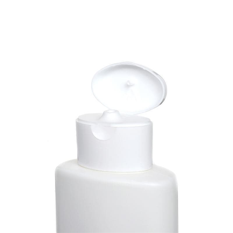 250 ml Kunststoffflasche 'Indy', oval, HDPE, weiß, Mündung: Schraubverschluss