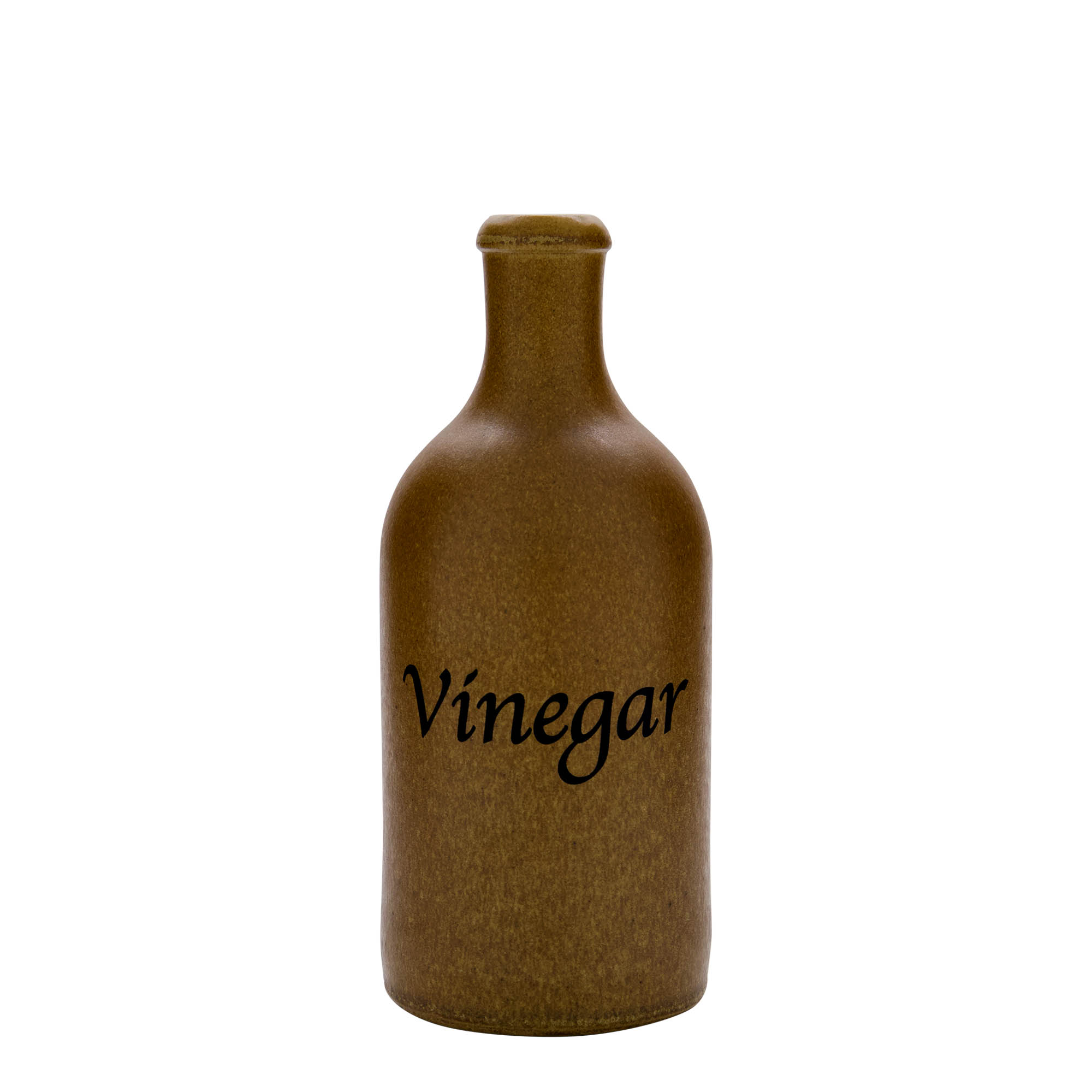 500 ml Tonkrug, Motiv: Vinegar, Steinzeug, braun-kristall, Mündung: Kork