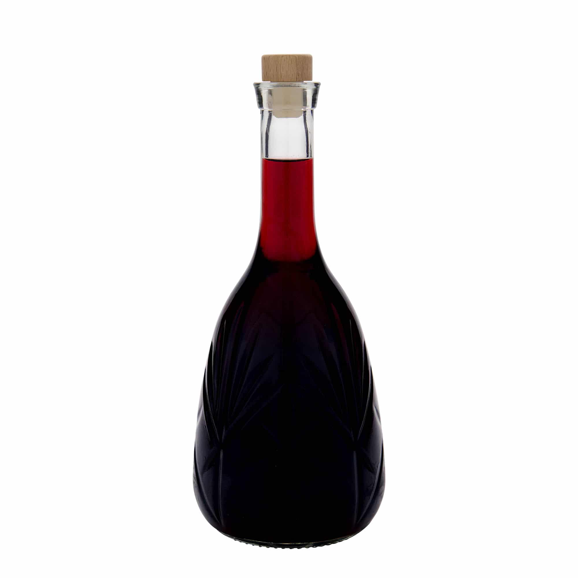 1.000 ml Glasflasche 'Reliefa', Mündung: Kork