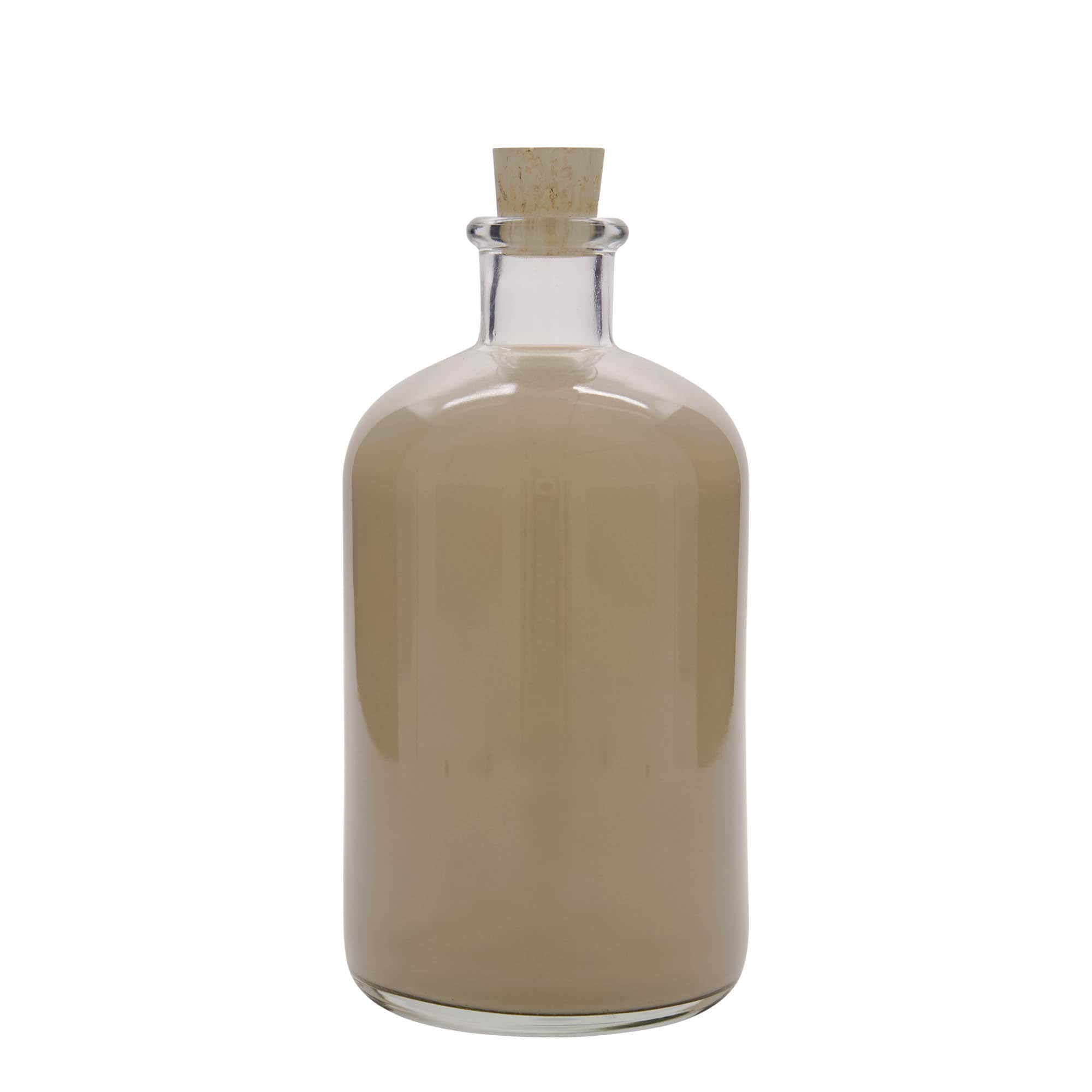 1.000 ml Glasflasche Apotheker, Mündung: Kork