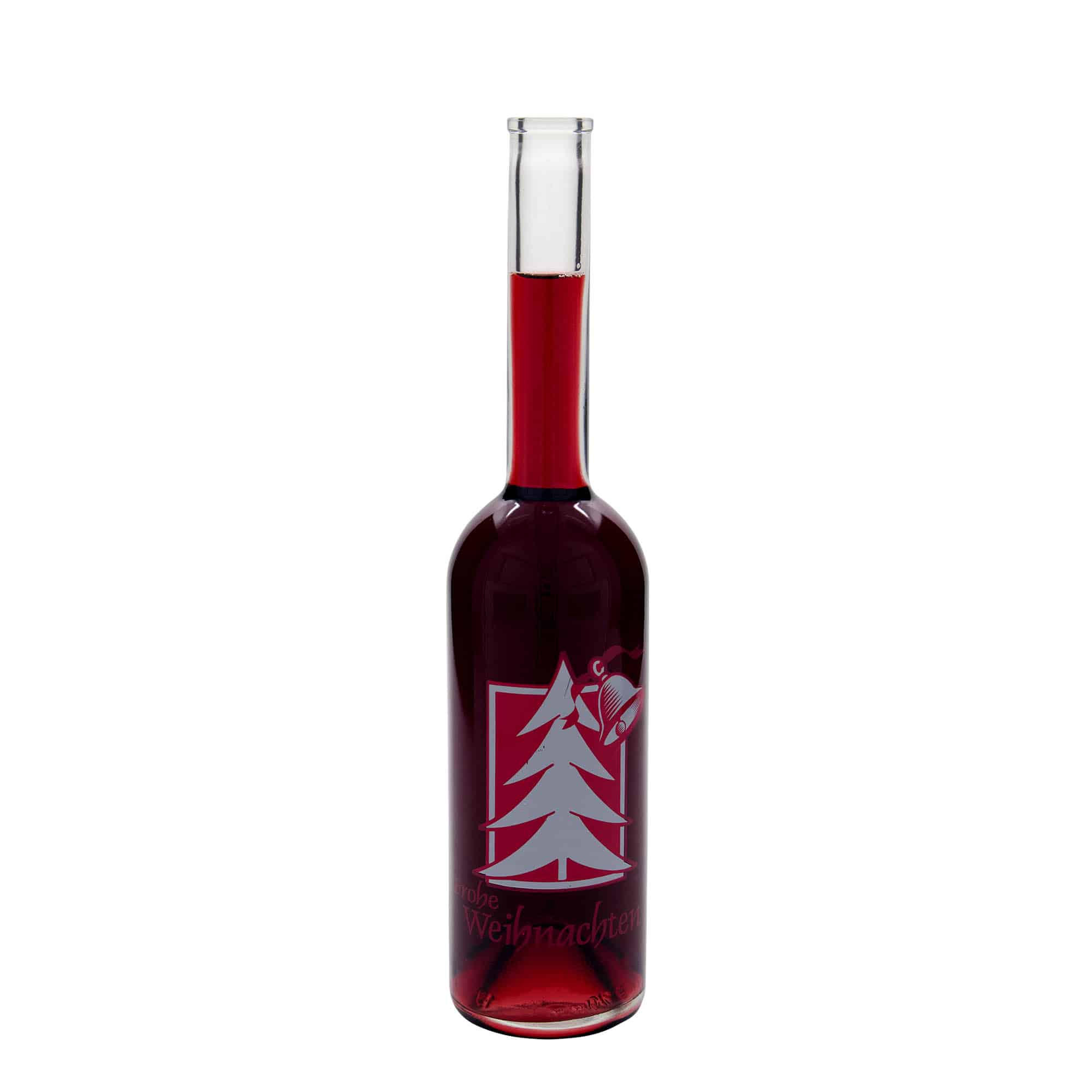 500 ml Glasflasche 'Opera', Motiv: Weihnachtsgruß, Mündung: Kork 500 ml Glasflasche 'Opera', Motiv: Weihnachtsgruß, Mündung: Kork