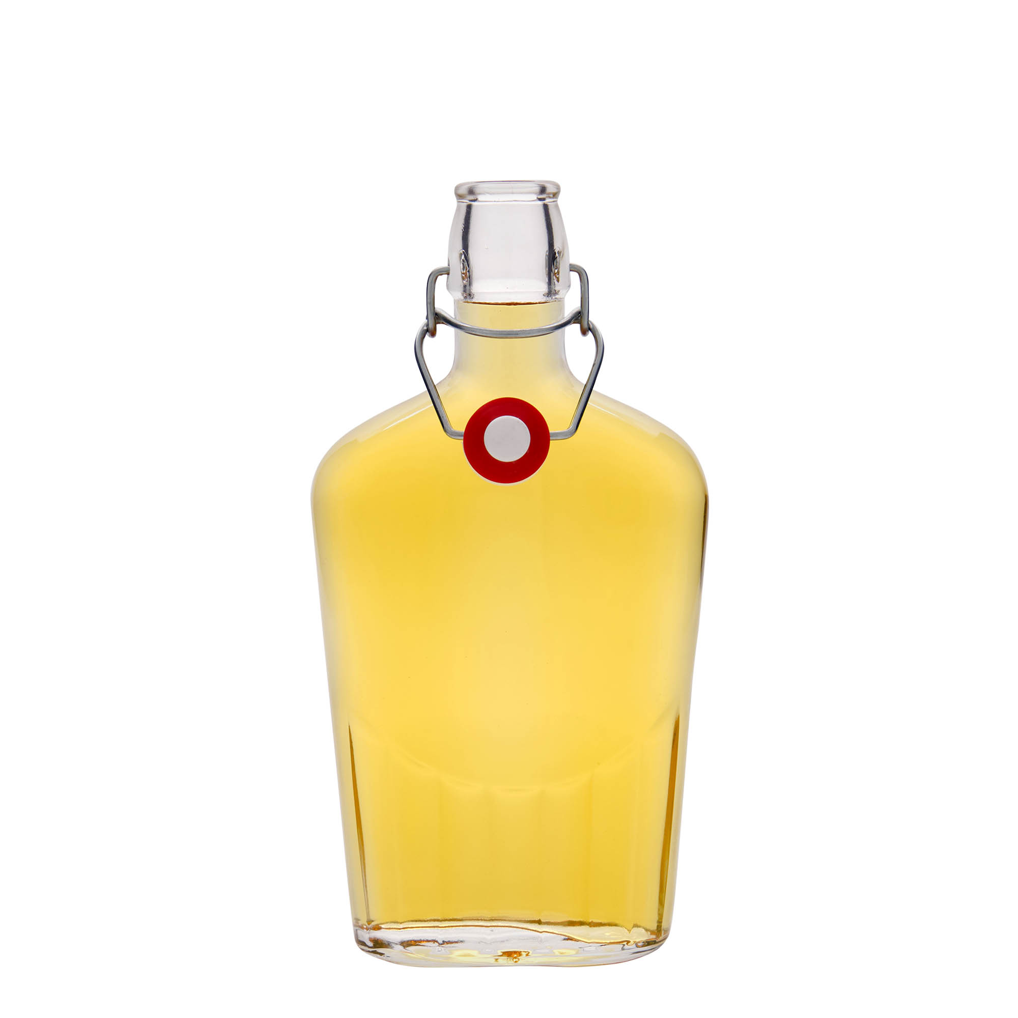 500 ml Glasflasche 'Fiaschetta', oval, Mündung: Bügelverschluss 500 ml Glasflasche 'Fiaschetta', oval, Mündung: Bügelverschluss
