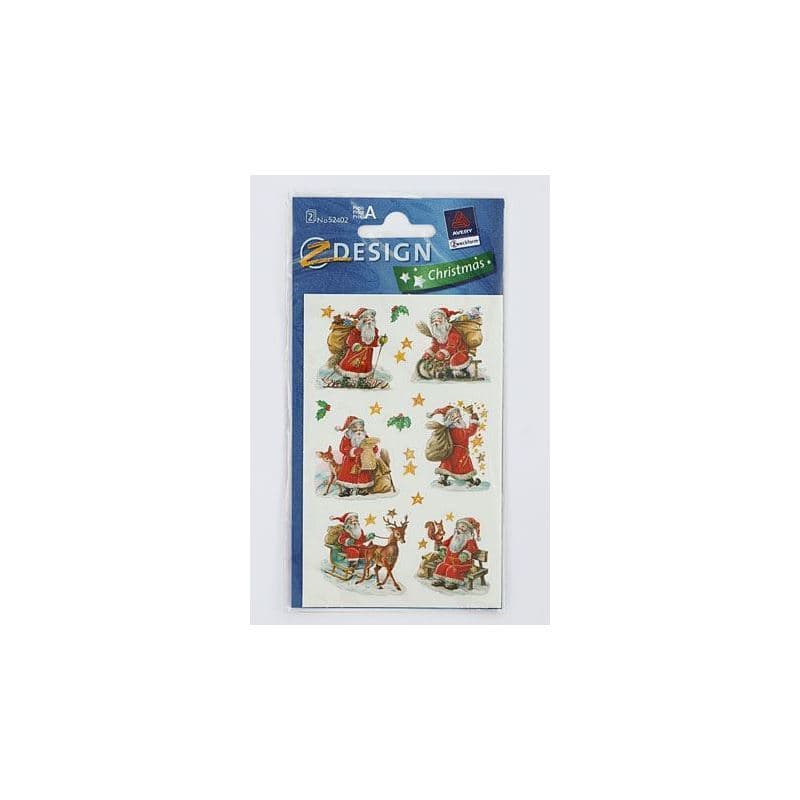 Zweckform Sticker „Weihnachtsmänner“, Papier, mehrfarbig