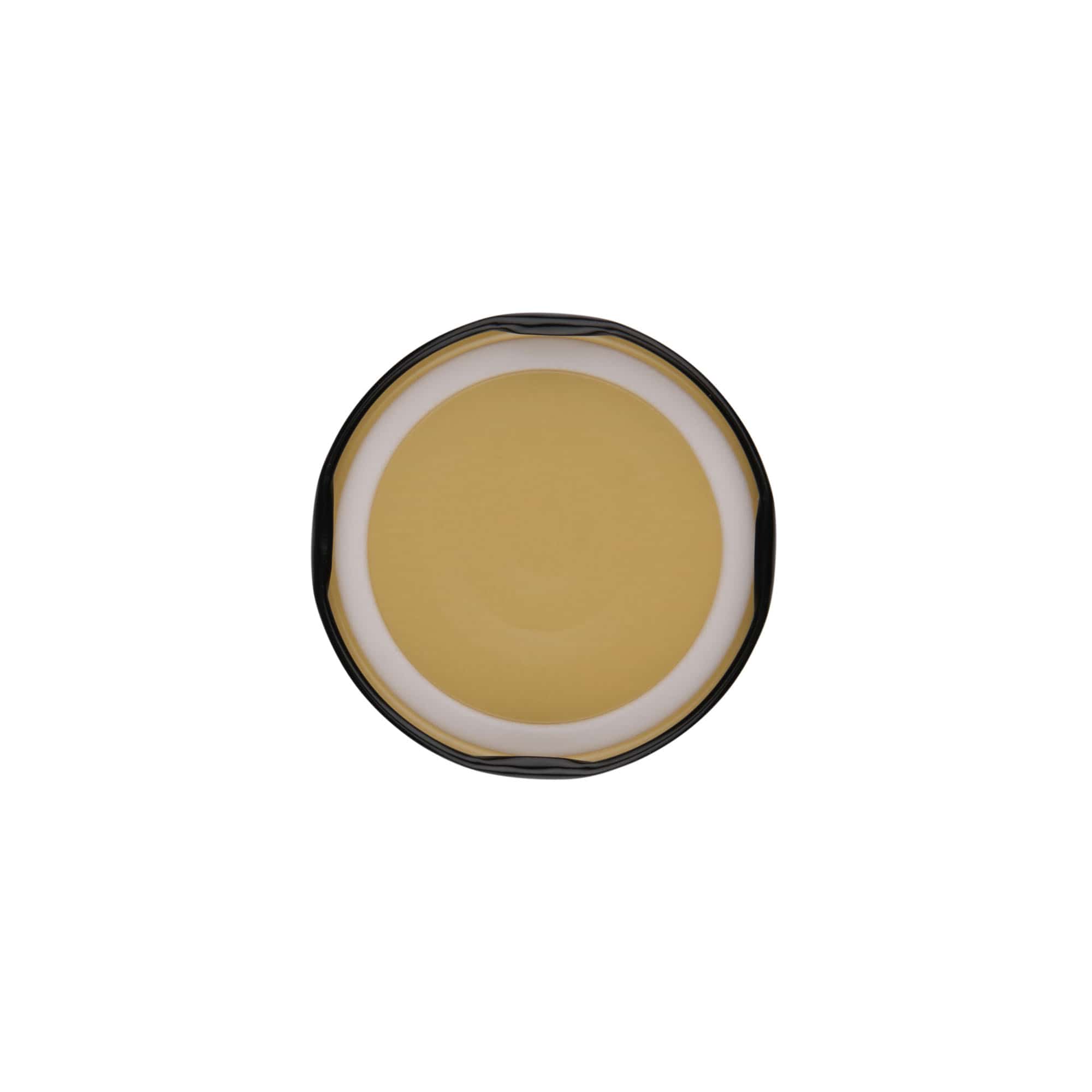 Twist-Off-Deckel, Weißblech, schwarz, für Mündung: TO 63 Twist-Off-Deckel, Weißblech, schwarz, für Mündung: TO 63