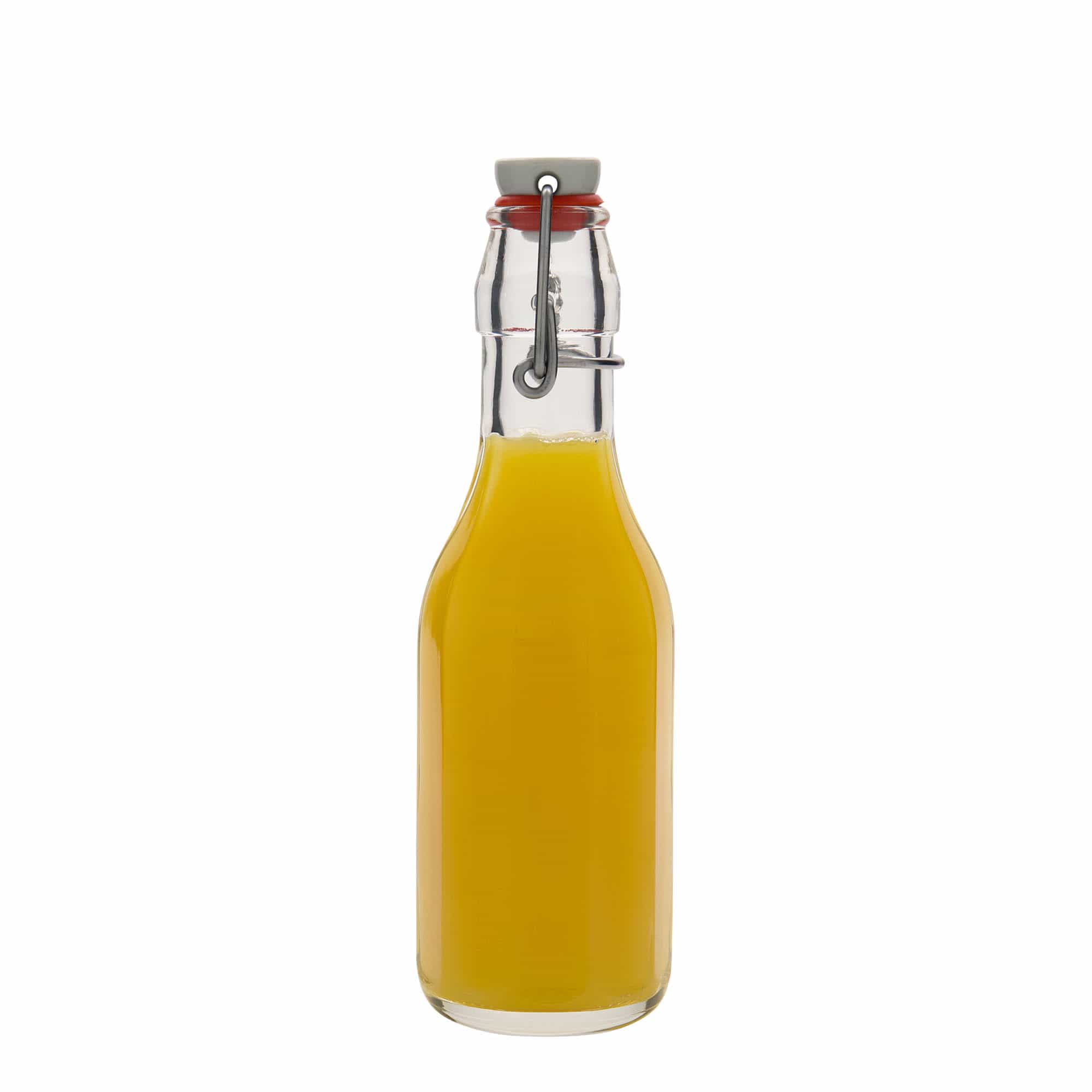 250 ml Glasflasche „Bravo“, zehneckig, Mündung: Bügelverschluss