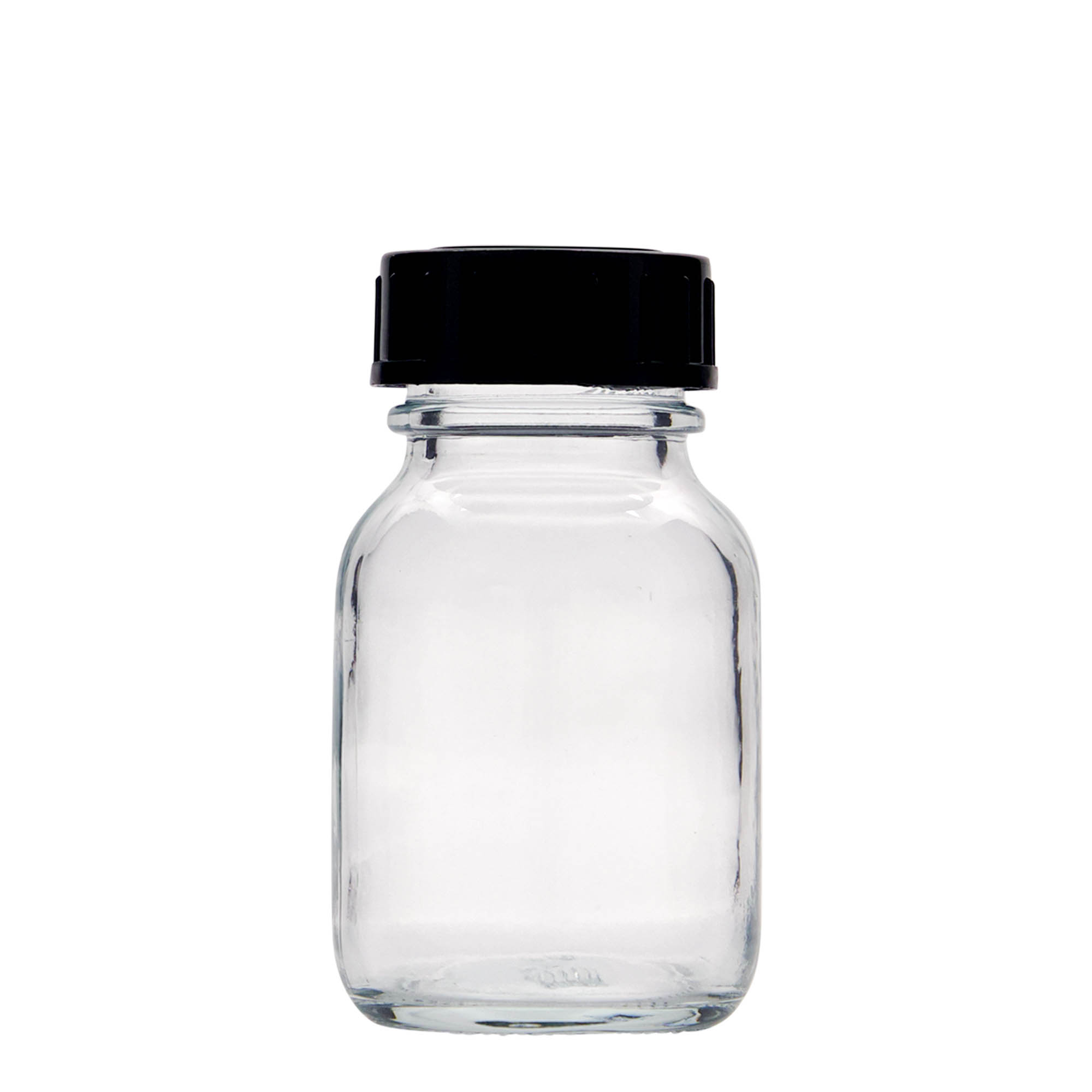 50 ml Weithalsglas, Mündung: DIN 32 50 ml Weithalsglas, Mündung: DIN 32